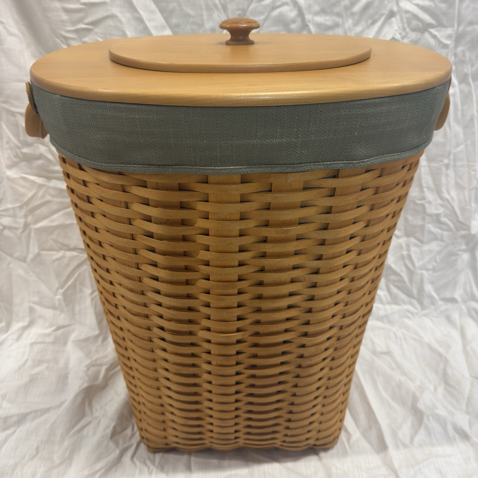 Vintage 2002 Longaberger Extra Large XL Hamper Basket w/Lid, Liner, & Protector
