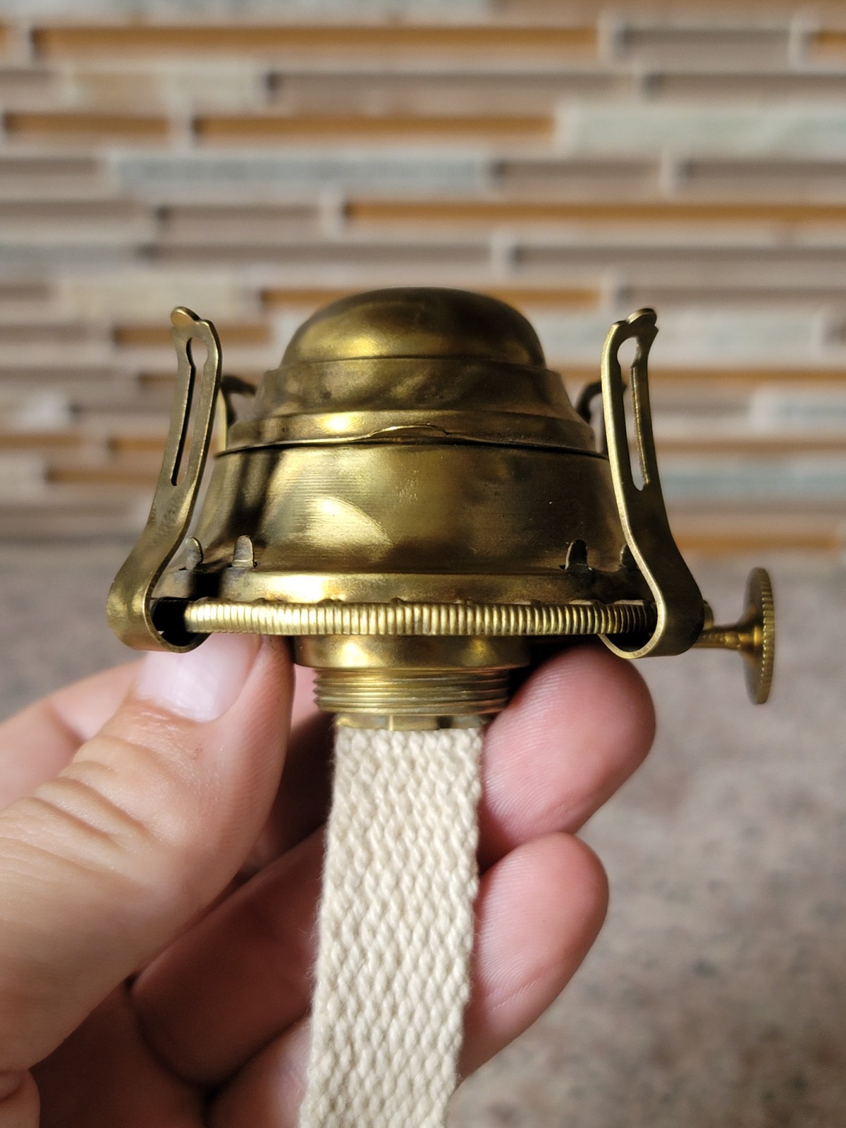 Vintage 19th C. Unused NOS #1 P&A Model Oil Kerosene Lamp Burner LOOK