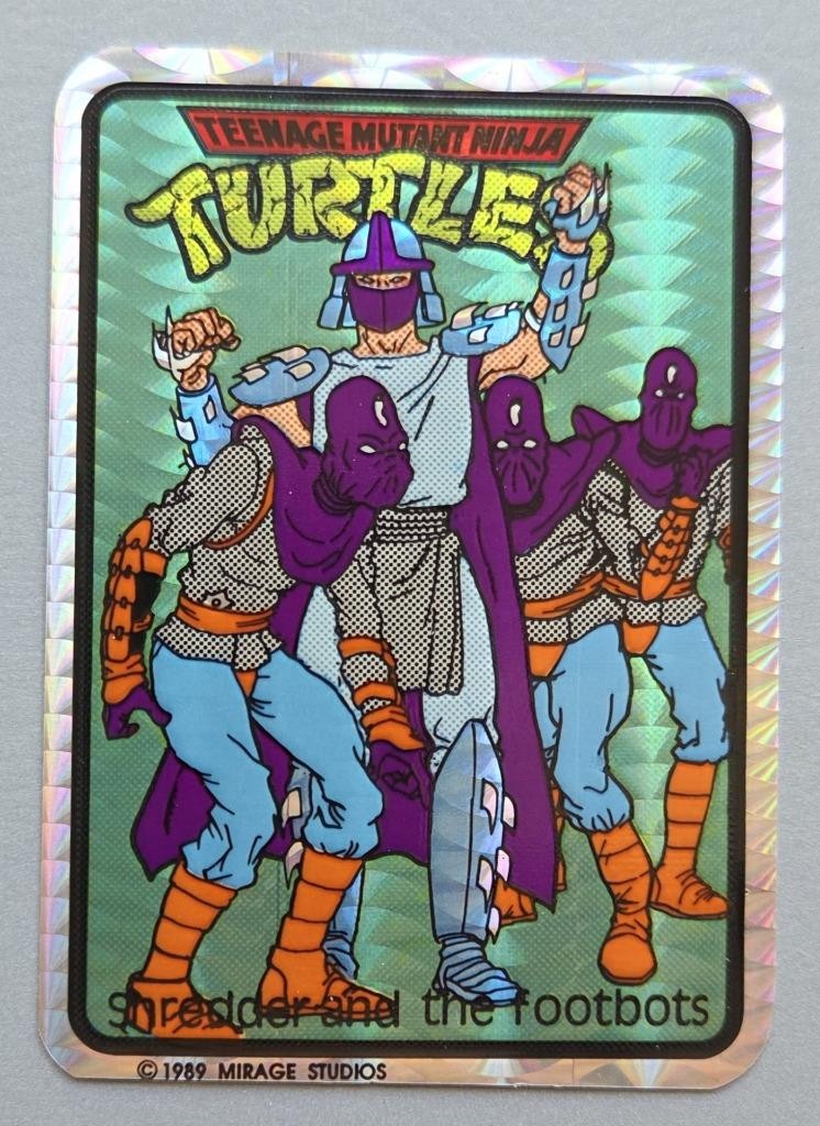 Rare VTG Prism 1989 TMNT Shredder & Footbots Vending Machine Sticker Collectible