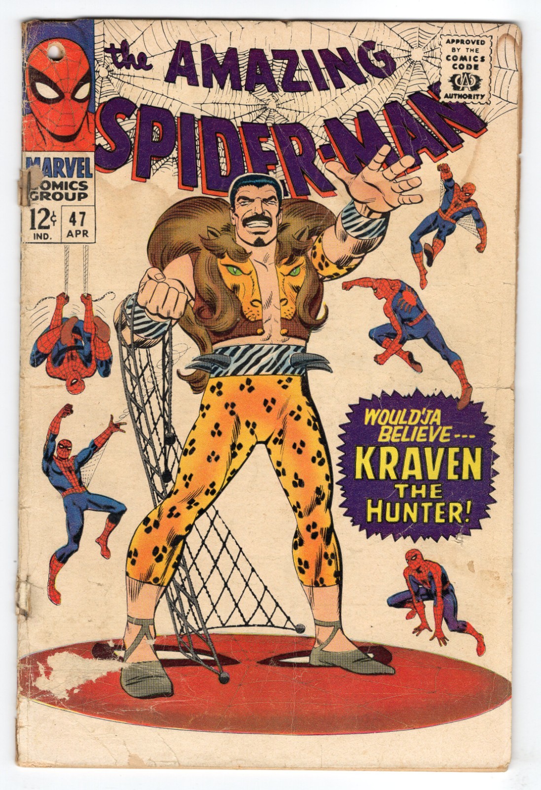 Amazing Spider-Man 47 1967 Marvel Comics G- 1.8 5th App Kraven Mary Jane Watson