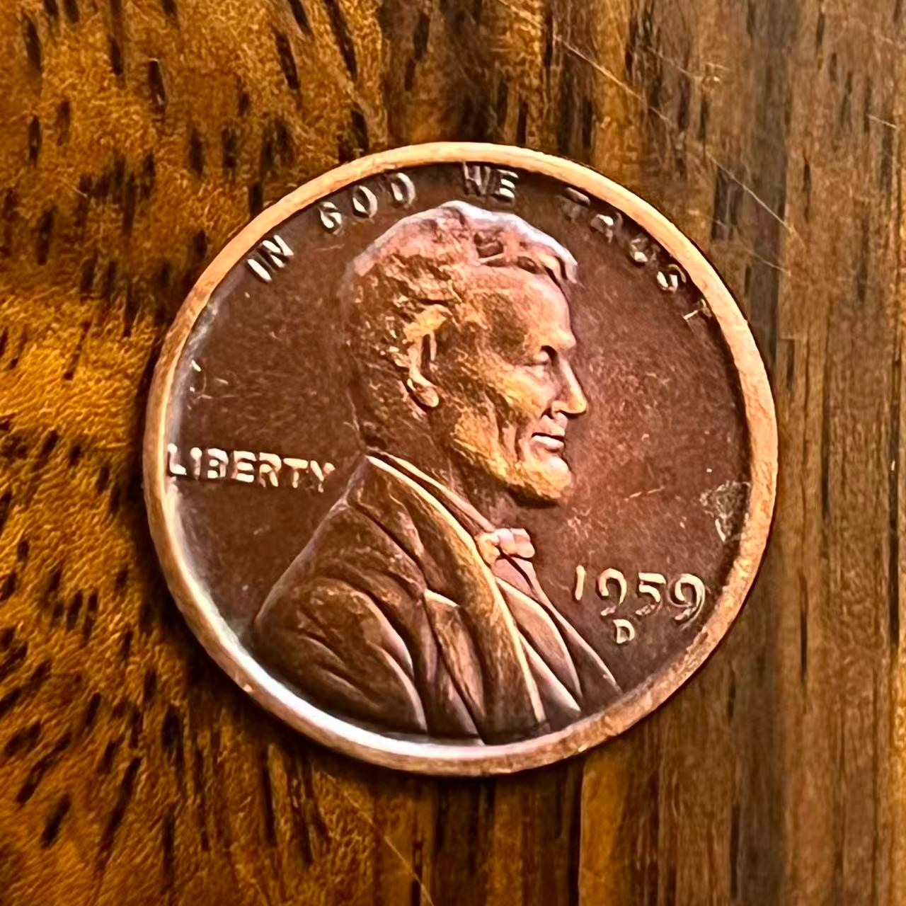 1959-D Lincoln Wheat Cent As shown in the figure