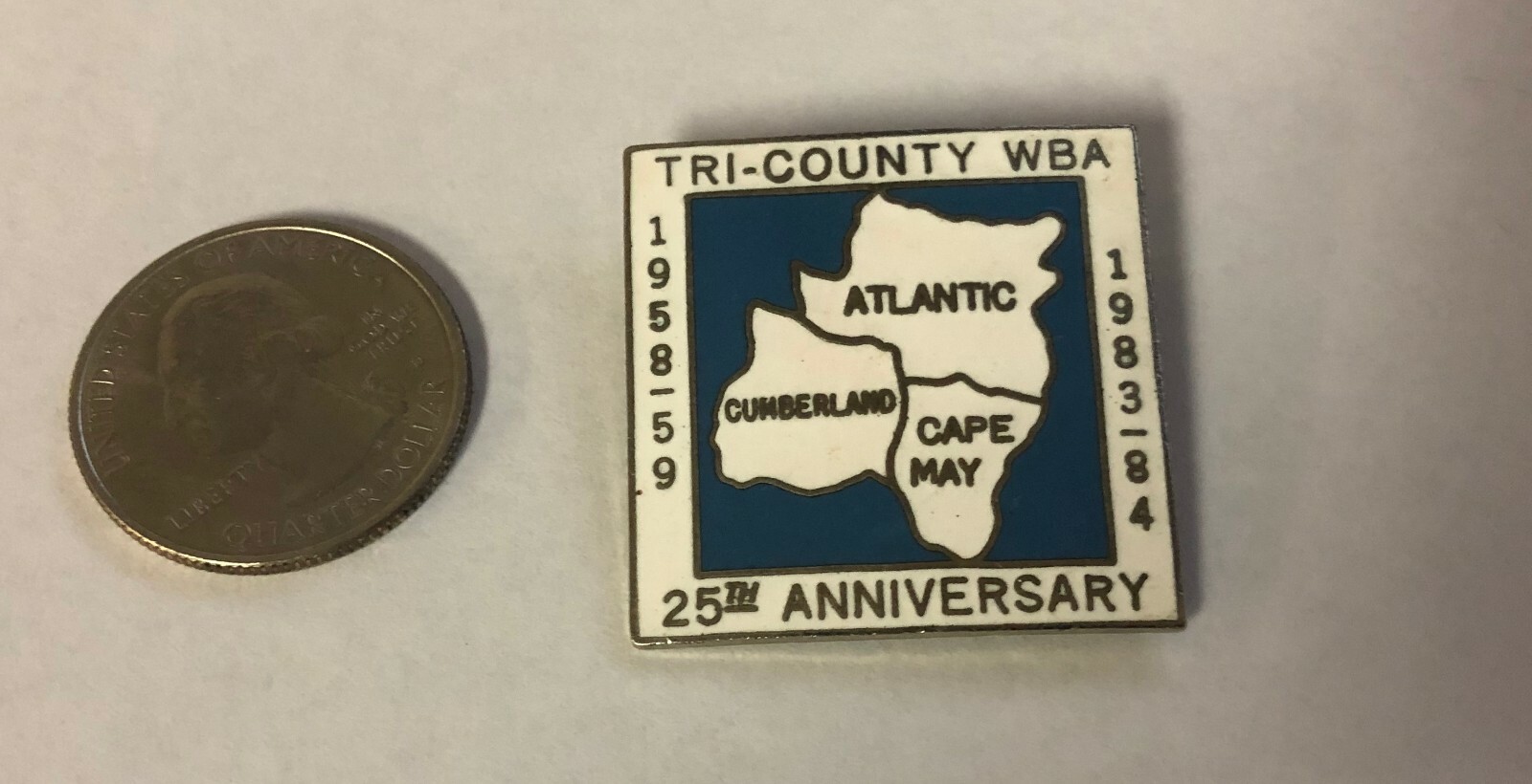 1983-84 Tri-County WBA 25th Anniversary Pin