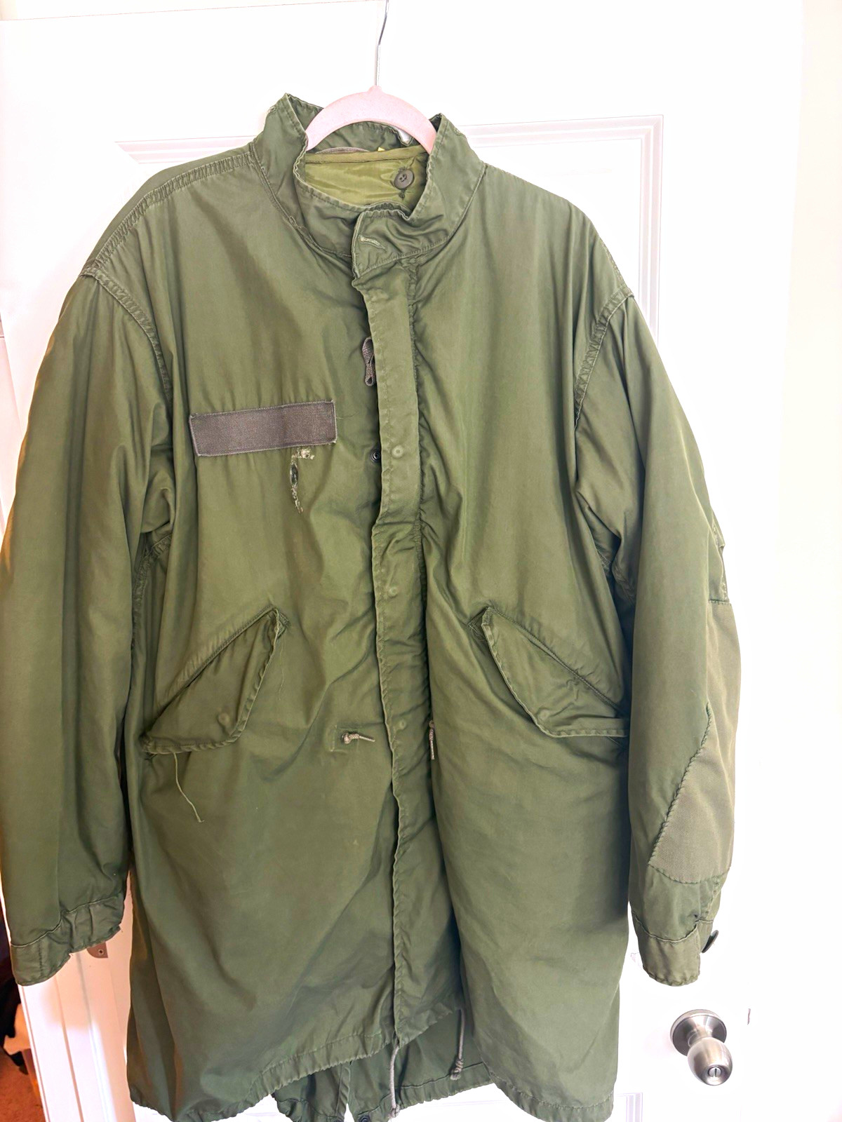 VTG 1977 US Army M-65 Extreme Cold Weather Fishtail Parka Liner Quilted Nylon S