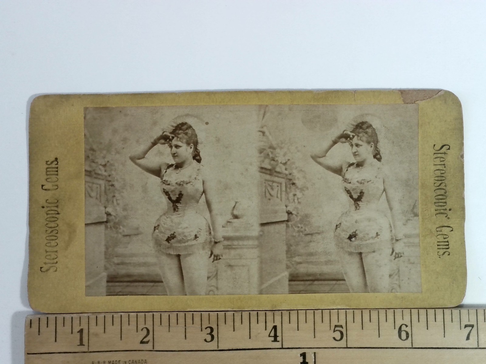 Woman in Theatrical Costume Stereoview Stereoscopic Gems 1860s Victorian Cabaret