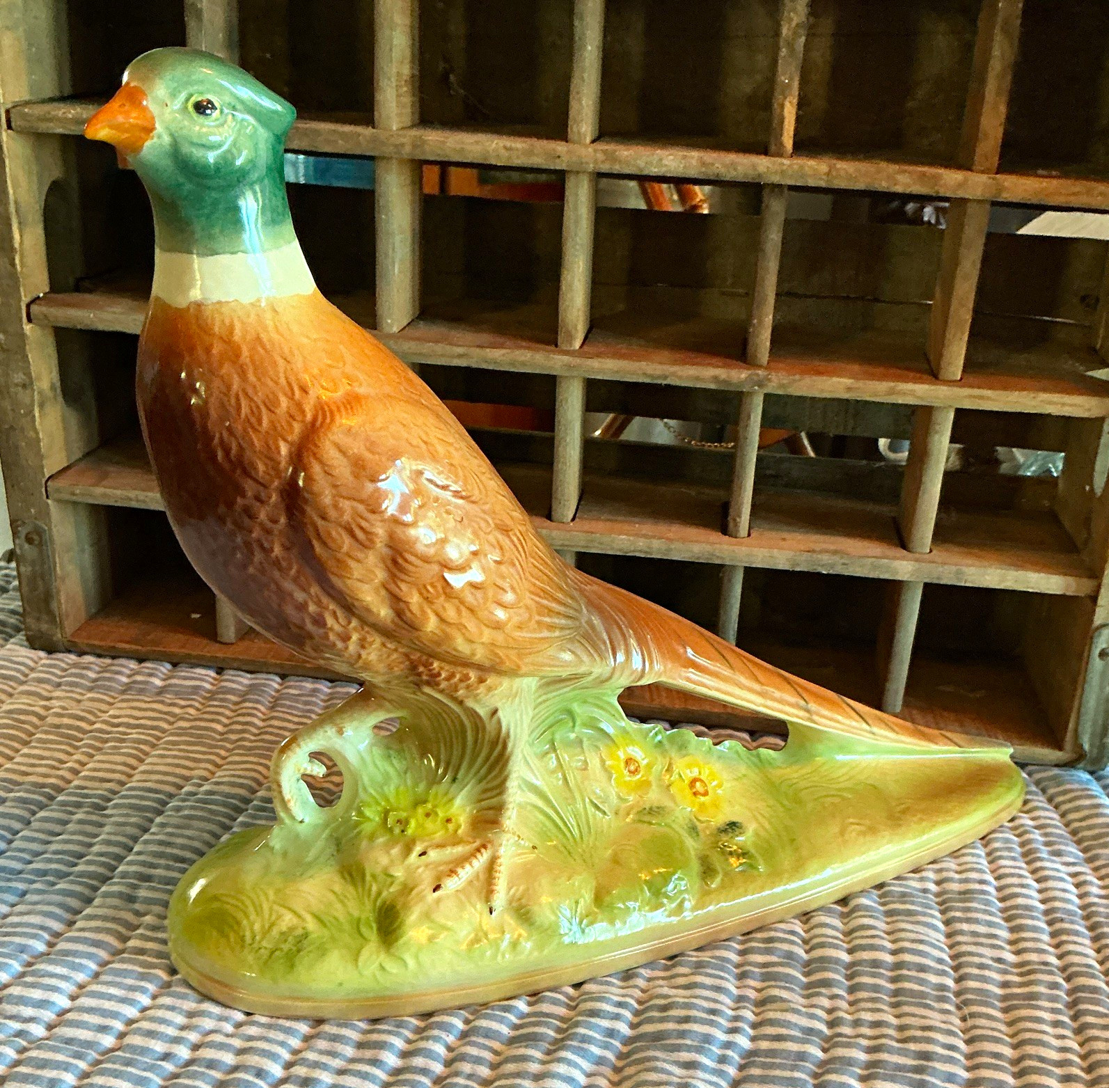 Vintage 70’s Holland Mold Ceramic PHEASANT Artist Signed