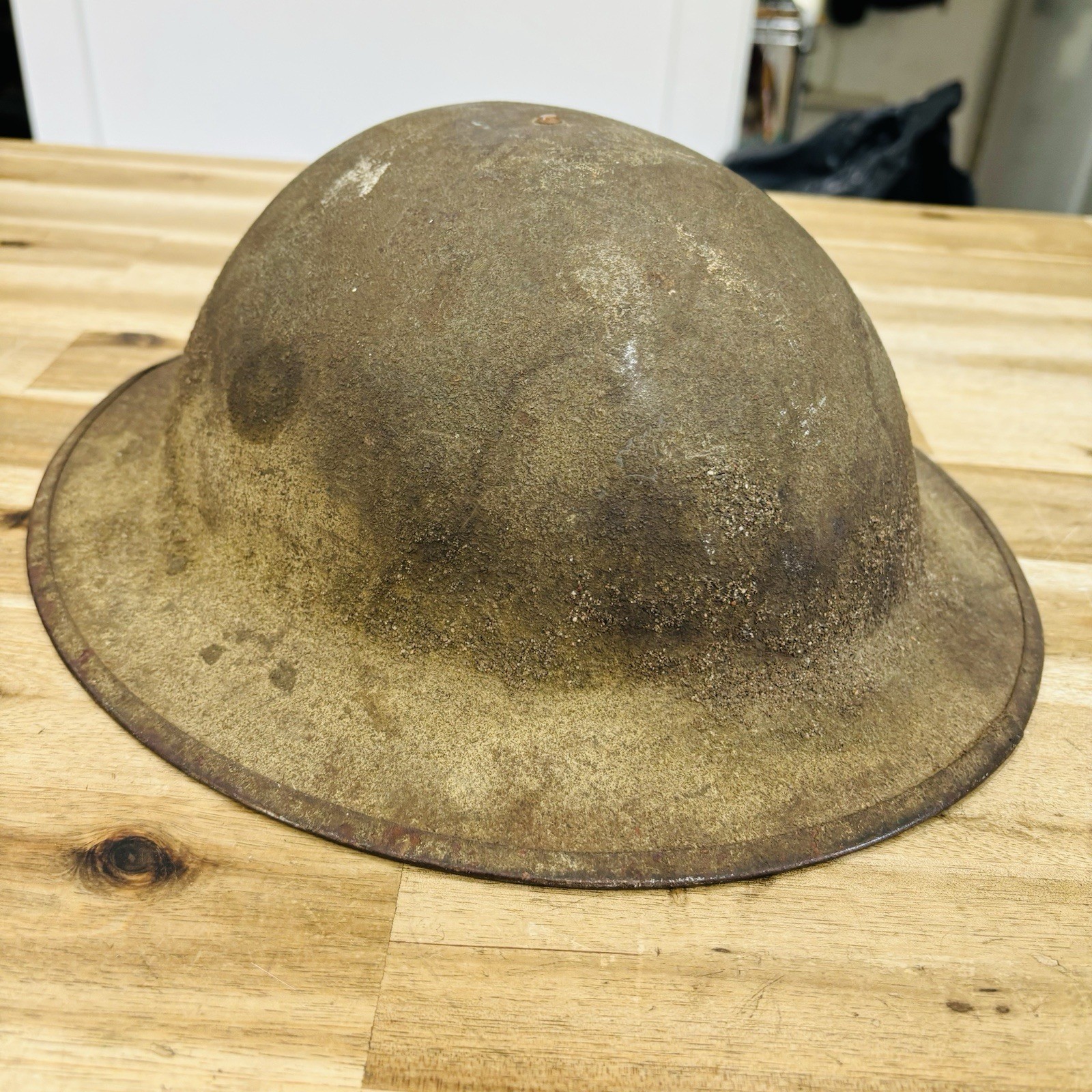 US WW1 M1917 Helmet Doughboy w/ Liner 1st Model Early War Tommy No Chinstrap
