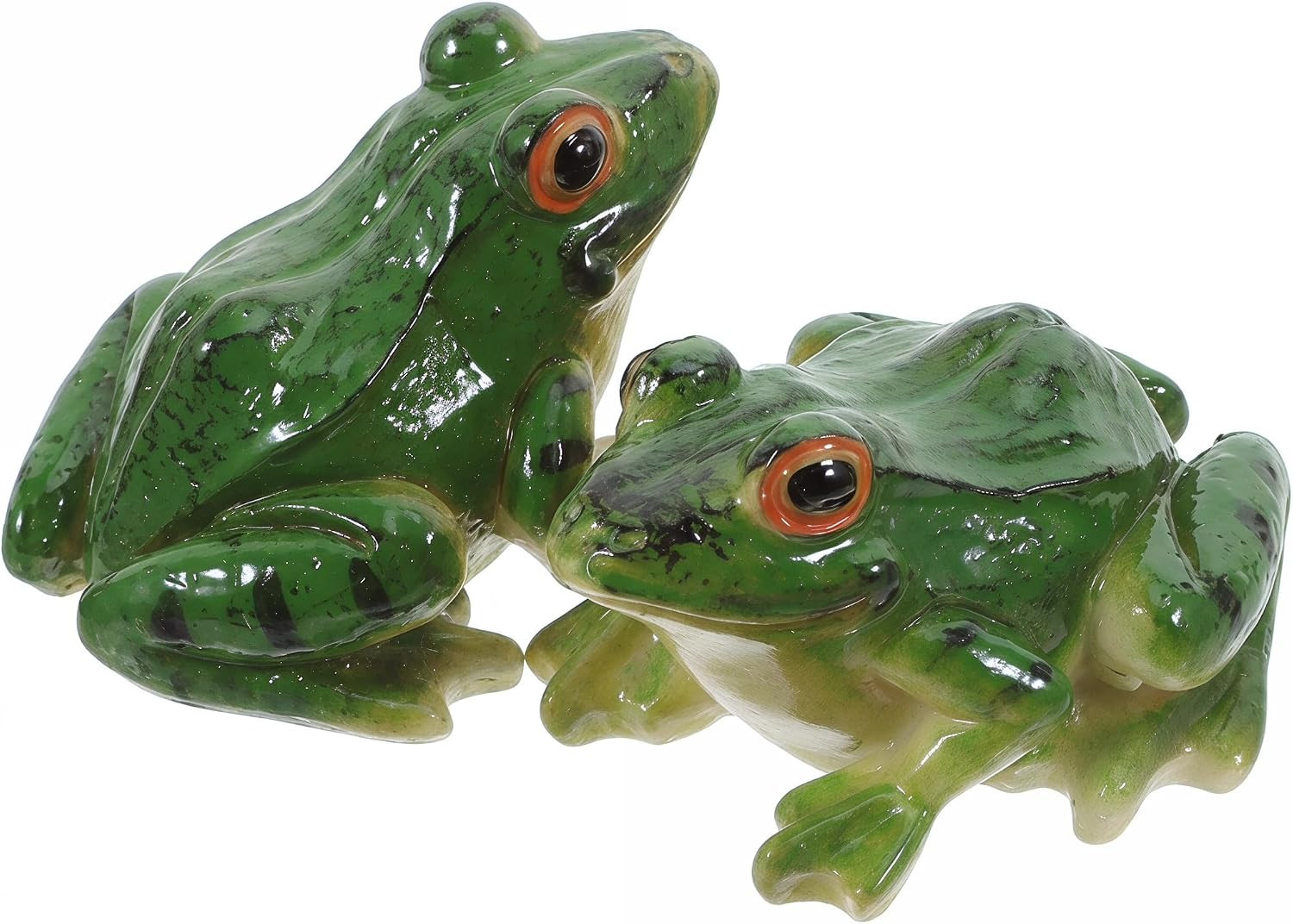 2Pcs Realistic Resin Frog Figurines Garden Simulation Frog Statue Green Frog Orn 2Pcs Realistic Resin Frog Figurines Garden Simulation Frog Statue Green Frog Orn