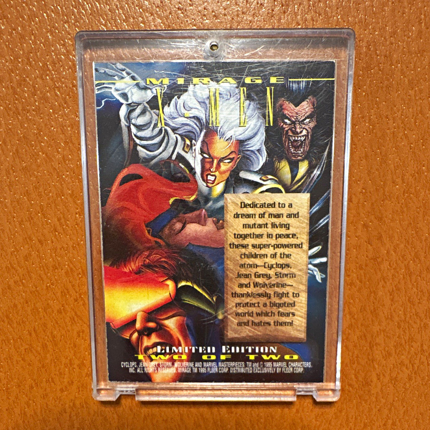 Fleer 1996 Marvel Masterpieces Mirage Wolverine Limited Edition Insert Card L3