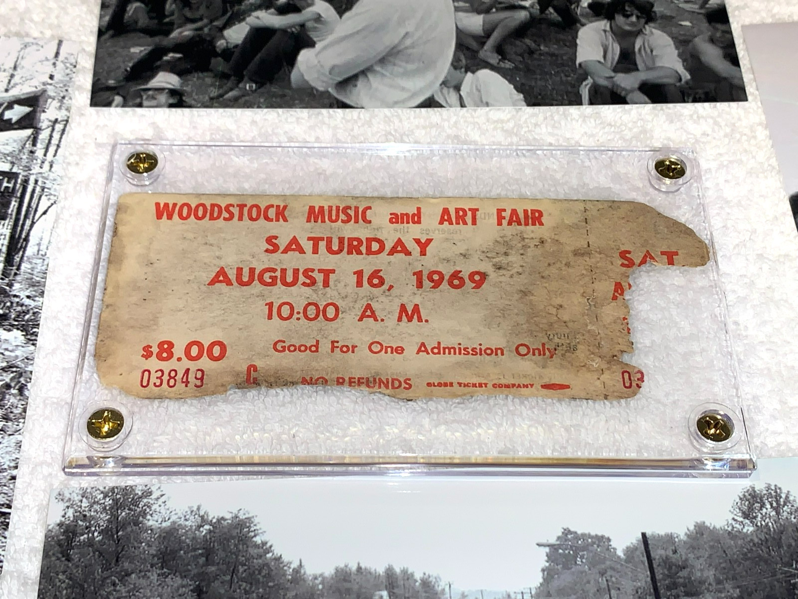 WOODSTOCK 1969 SATURDAY ORIGINAL TICKET JIMI HENDRIX JANIS JOPLIN GRATEFUL DEAD