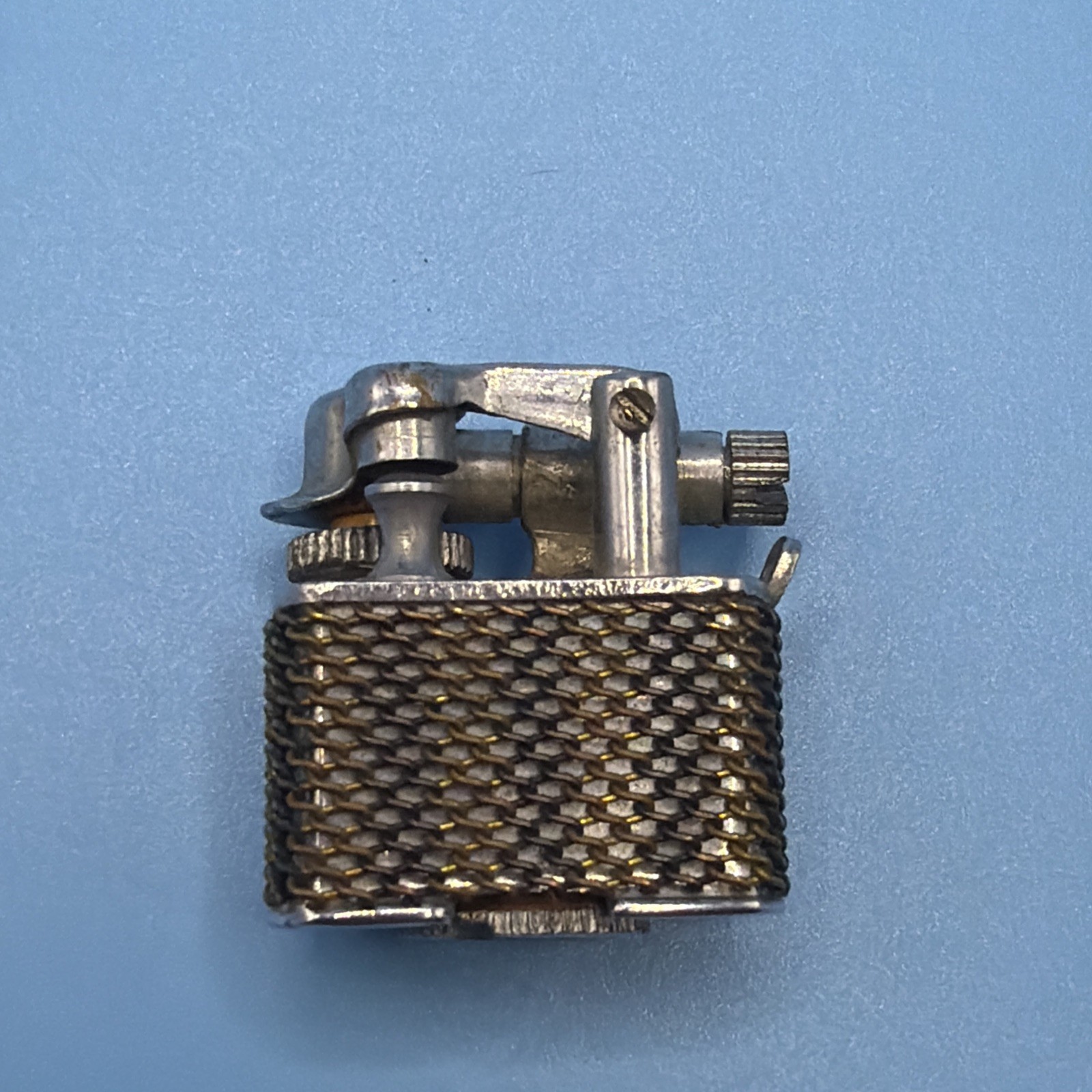 VTG Continental Japan Micro Lighter - Unique Chain Mail Texture - Rare Miniature