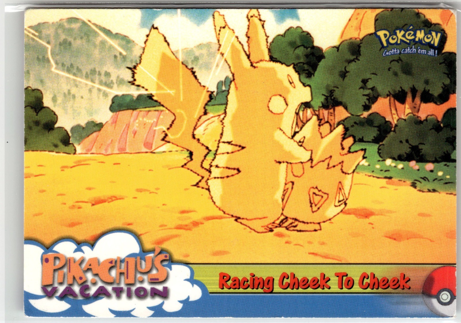 Racing Cheek To Cheek Topps Pokemon the First Movie 48 Base NM