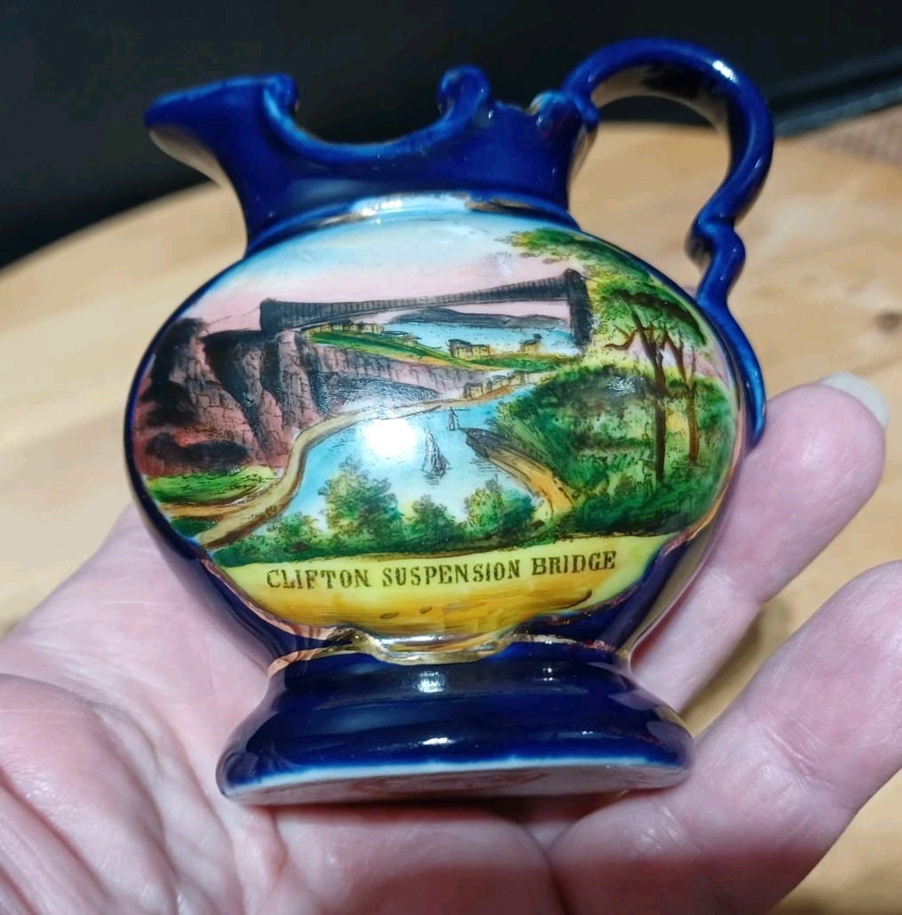 Early 1900\'s Clifton Suspension Bridge Bristol England Souvenir Germany Creamer