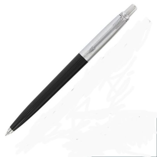 Parker Jotter Ballpoint Pen Black & Stainless Blue Medium Pt New Made In France