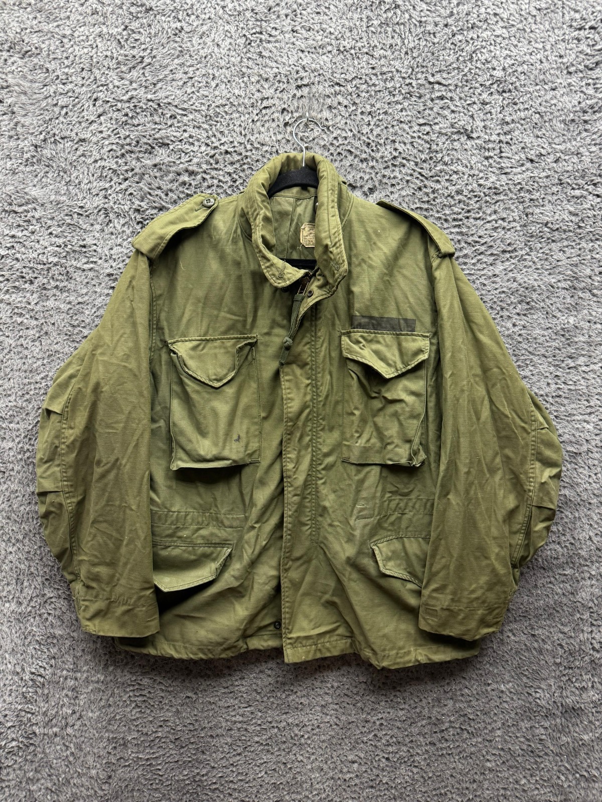 Vintage US Army USS Iowa Main Engines M65 Cold Weather Coat Field Jacket Mens M