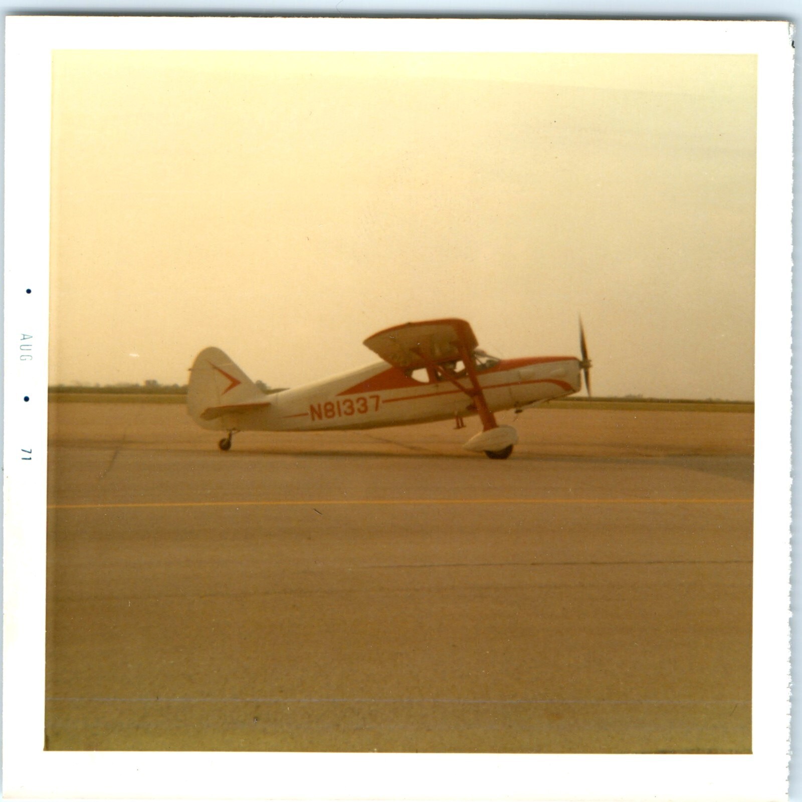 Vtg 1971 Fairchild 24R-46 Airplane Photo N81337 Aviation Aircraft Color Snapshot