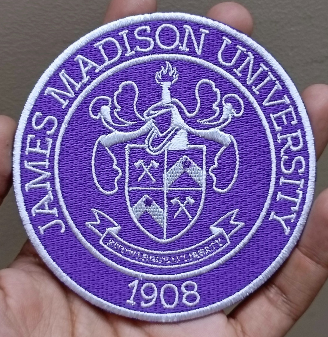 James Madison University Logo Iron On Patch - Sew Patch - Embroidered Patch