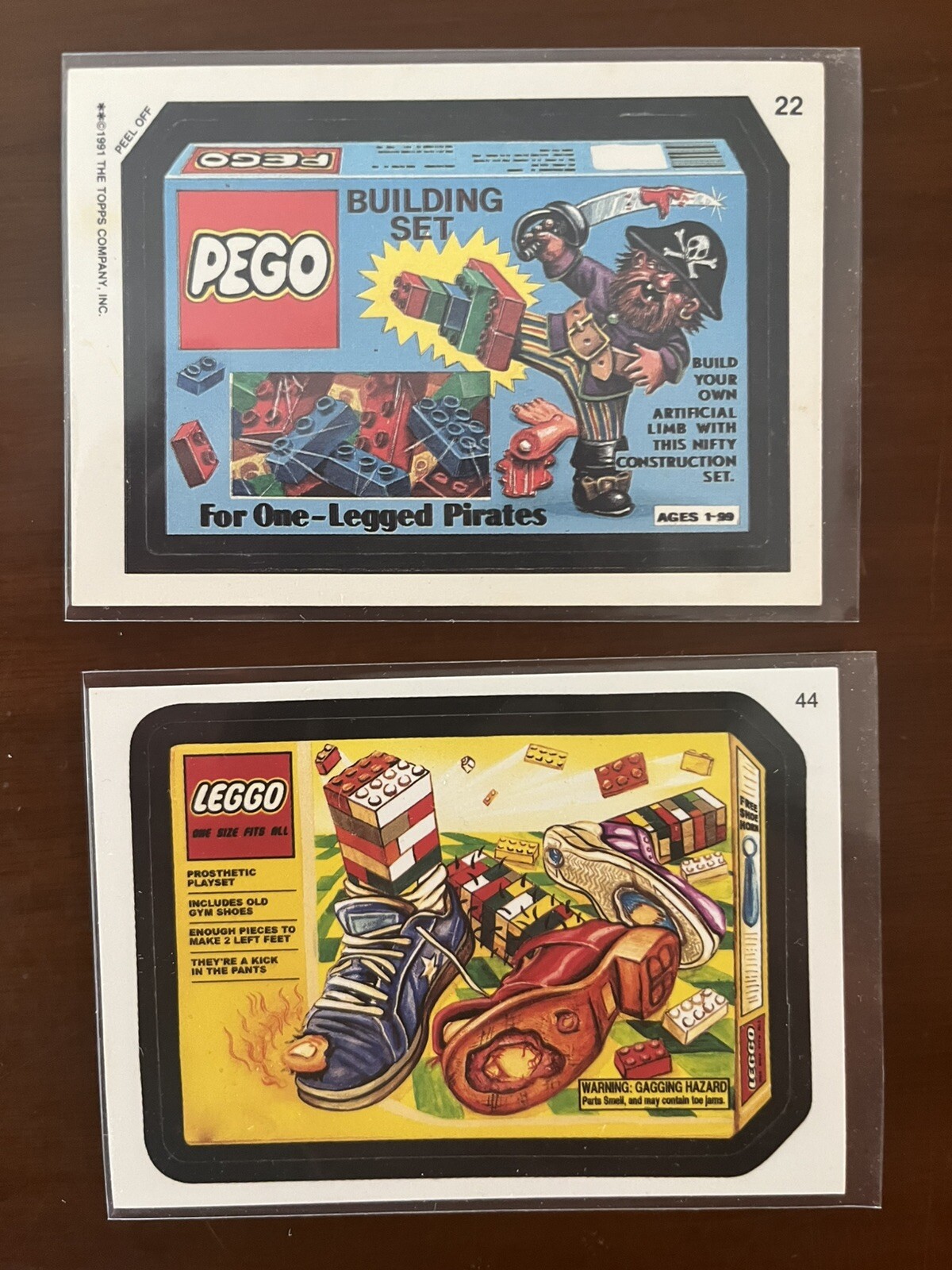 Wacky Packages Lego Spoof Cards 1991 and 2006 Topps