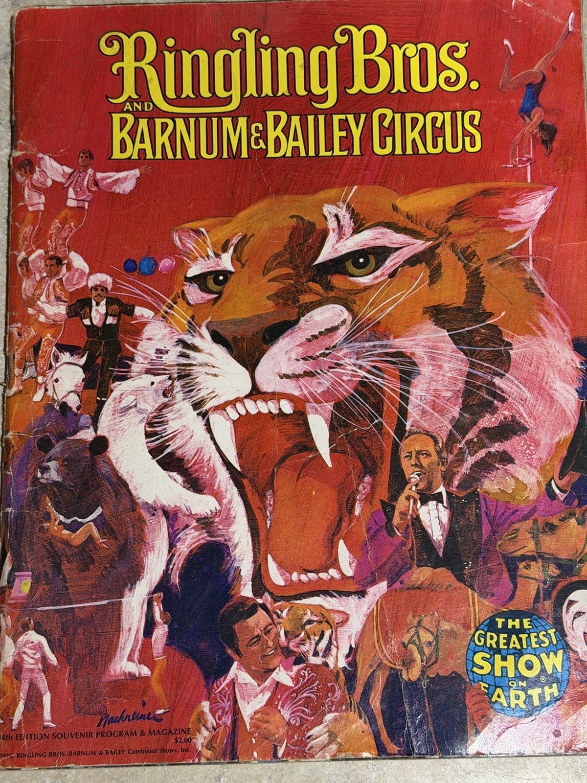 Vintage 1974 Ringling Bros and Barnum Bailey Circus 104th Edition Souvenir