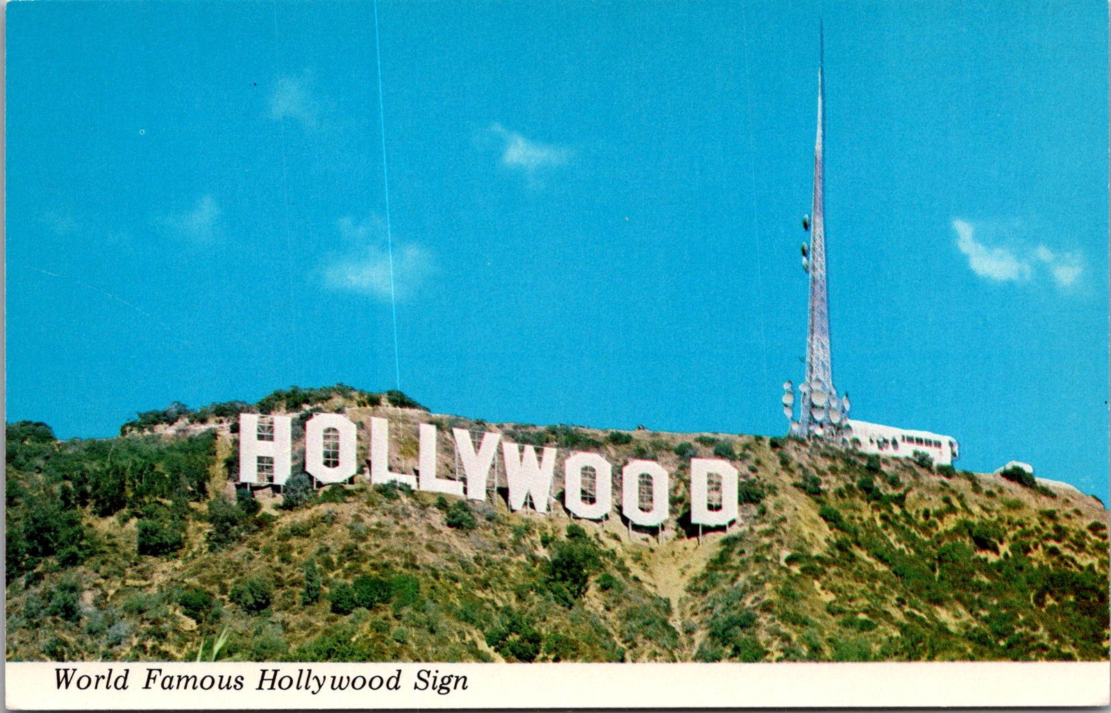 Hollywood Sign Hollywood CA Vintage Postcard 5P21-27