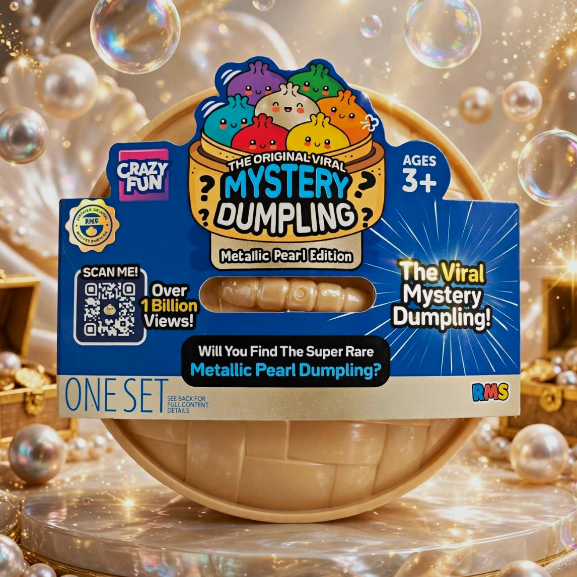 Crazy Fun Mystery Dumpling Metallic Pearl Edition Blind Pack, 1 Pack Ages 3+