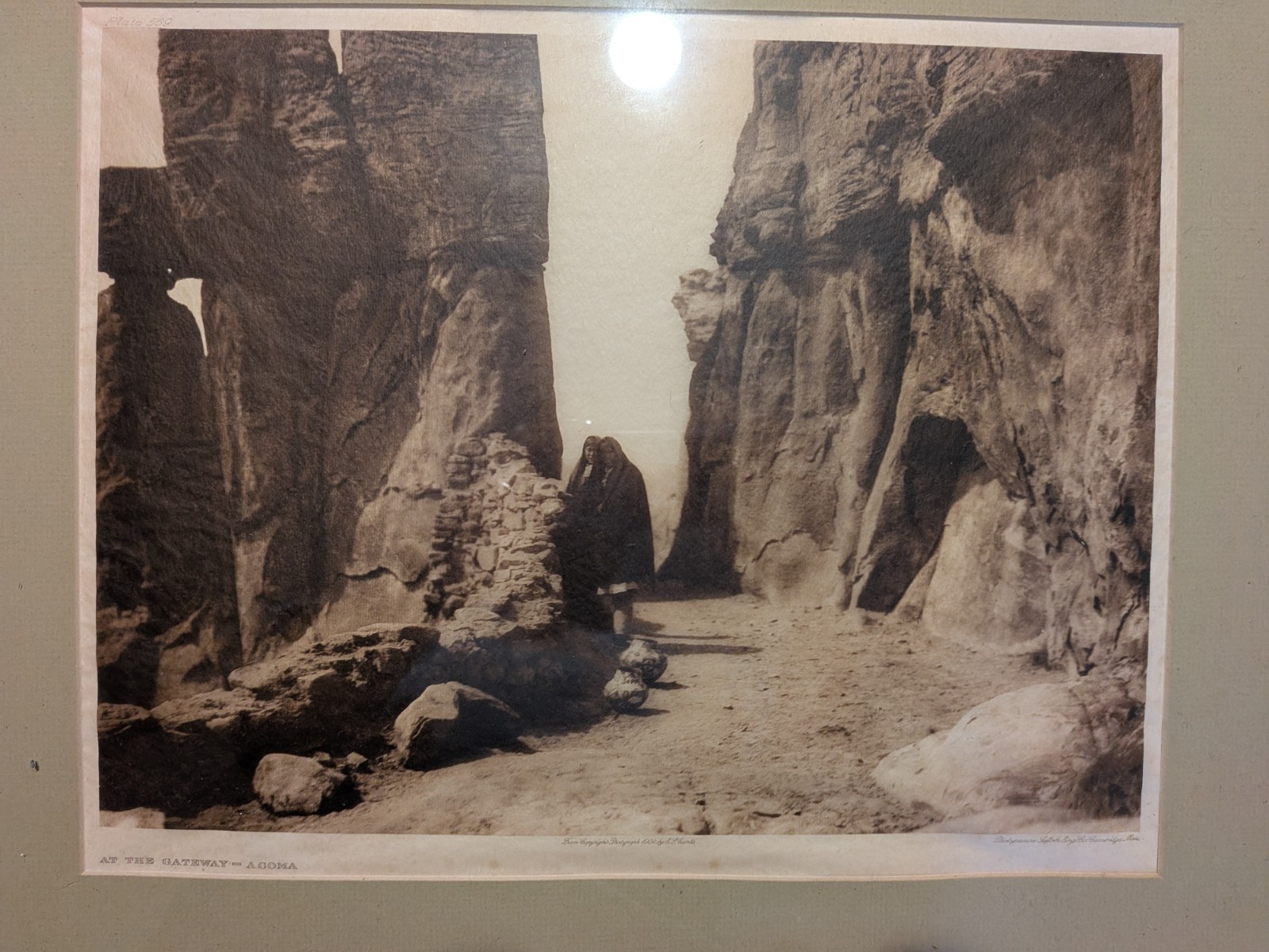 Edward Sheriff Curtis - Plate 569 Original Photogravure At the Gateway - Acoma