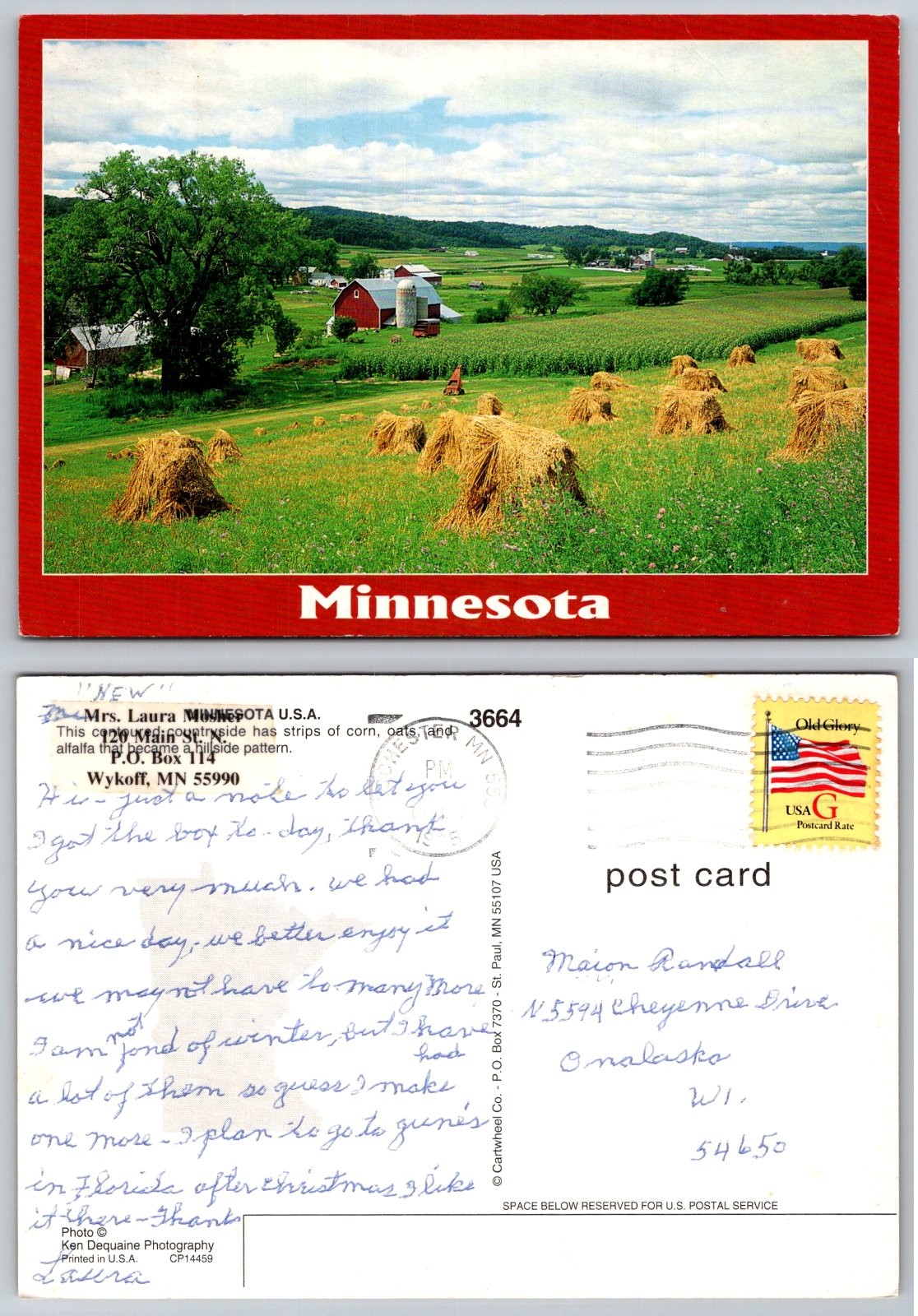 Continental Farm Hay Bales Rural Landscape Minnesota Ken Dequaine PB165-R