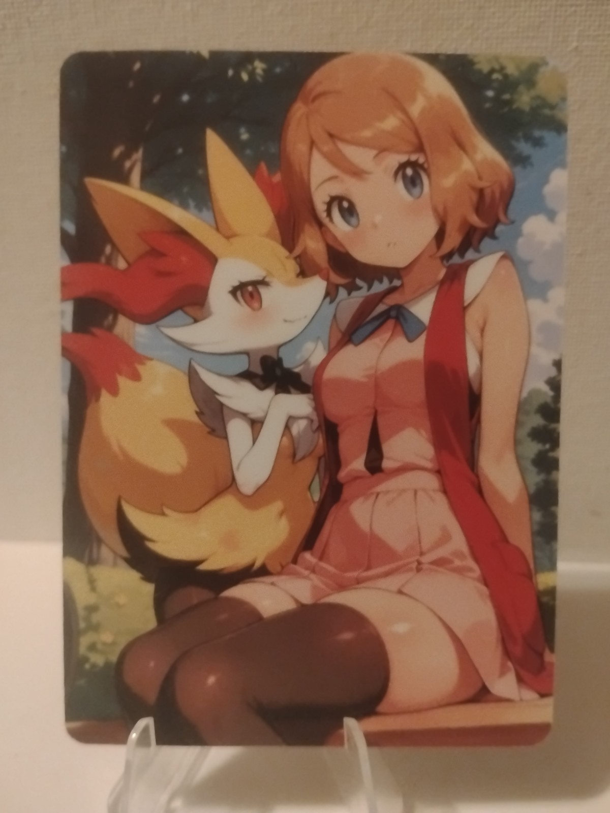 Serena And Braixen Pokémon anime Double Sided Card AGC CCG