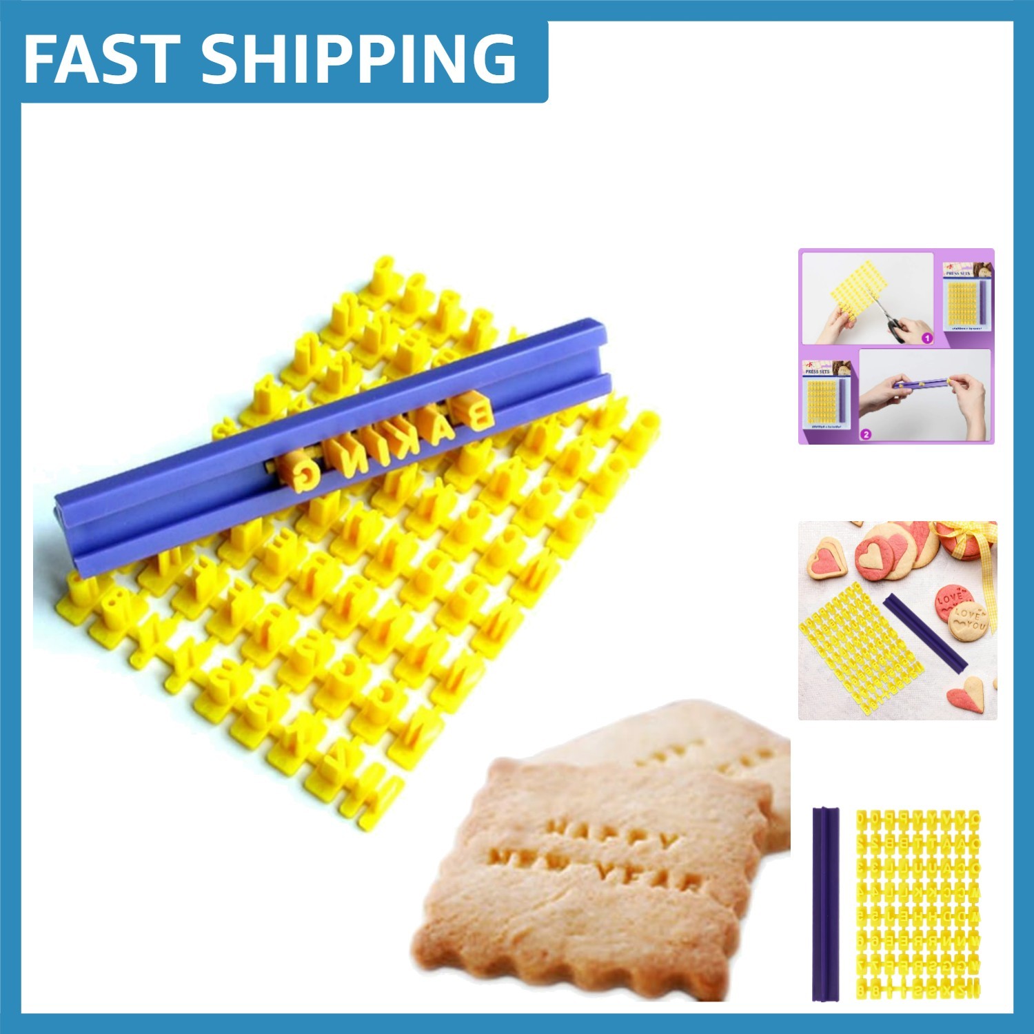 BPA-Free 72 Cookie Stamps for Personalized Baking | Easy to Use Collection