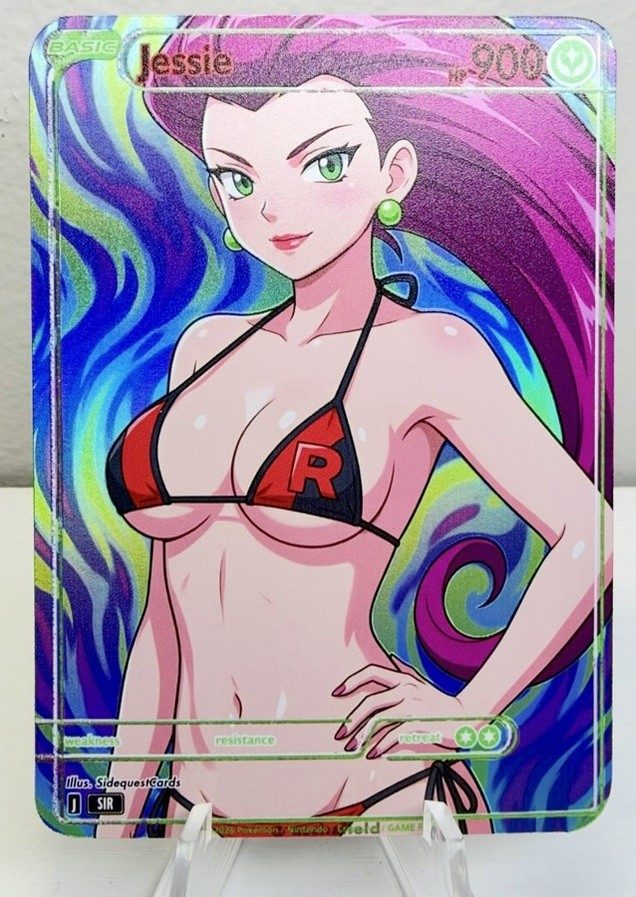 Custom Waifu Full Art Card - Fan Art - Anime Girl - Holofoil