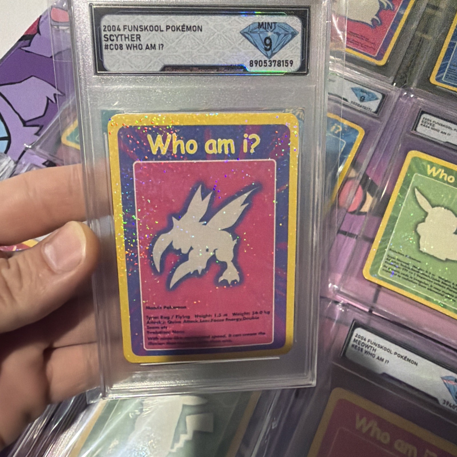 Scyther Funskool Who Am I? Holo Pokemon 2004 VHTF DSG 9