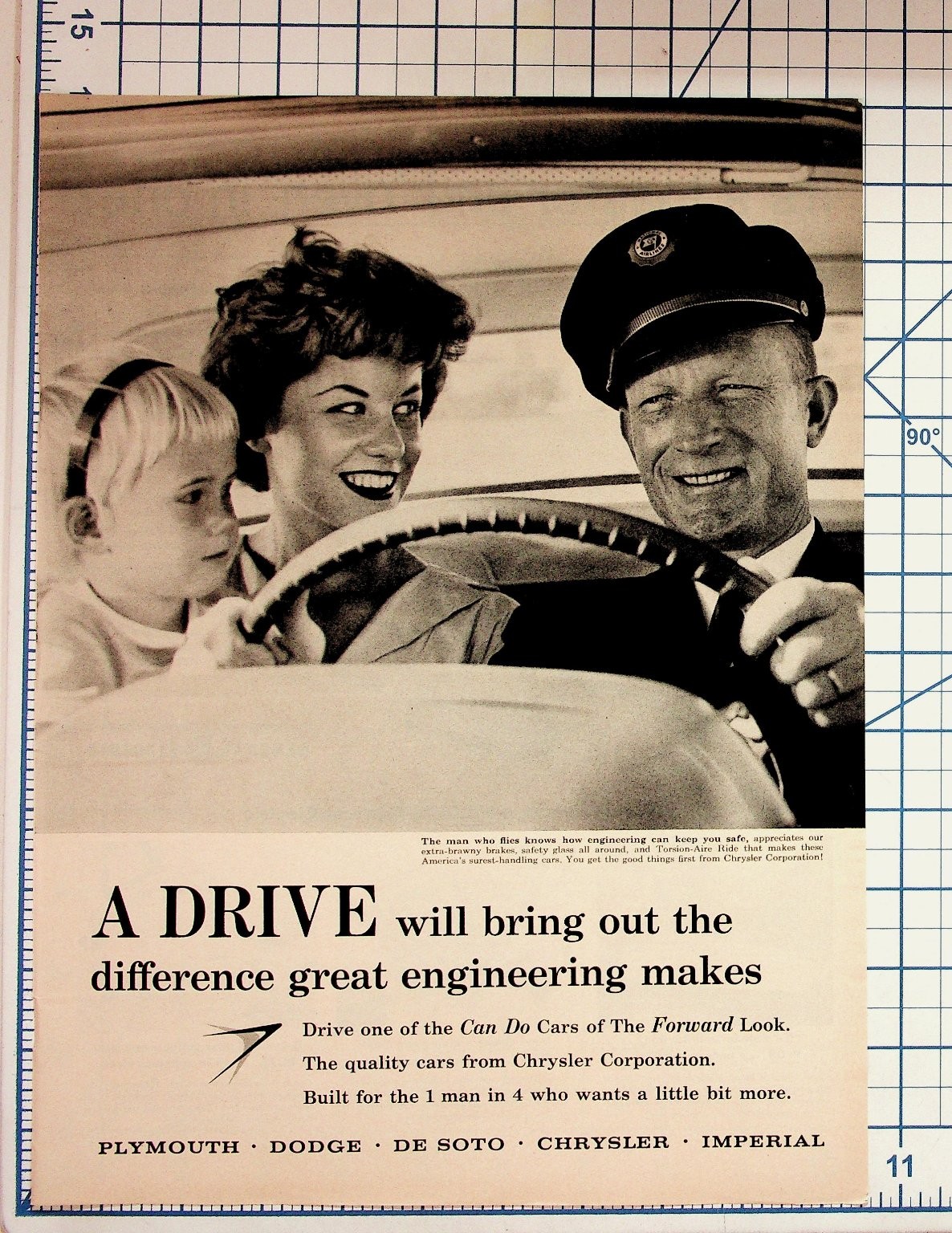 Vintage Chrysler Imperial Car Ad Print 1950s Plymouth Dodge De Soto Family Auto