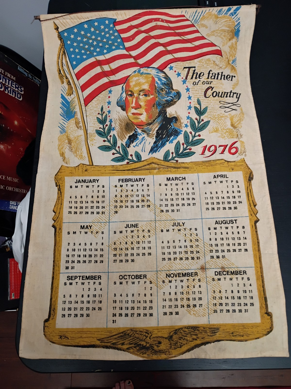 Vintage 1976 Bicentennial George Washington Father Of Our Country Calendar