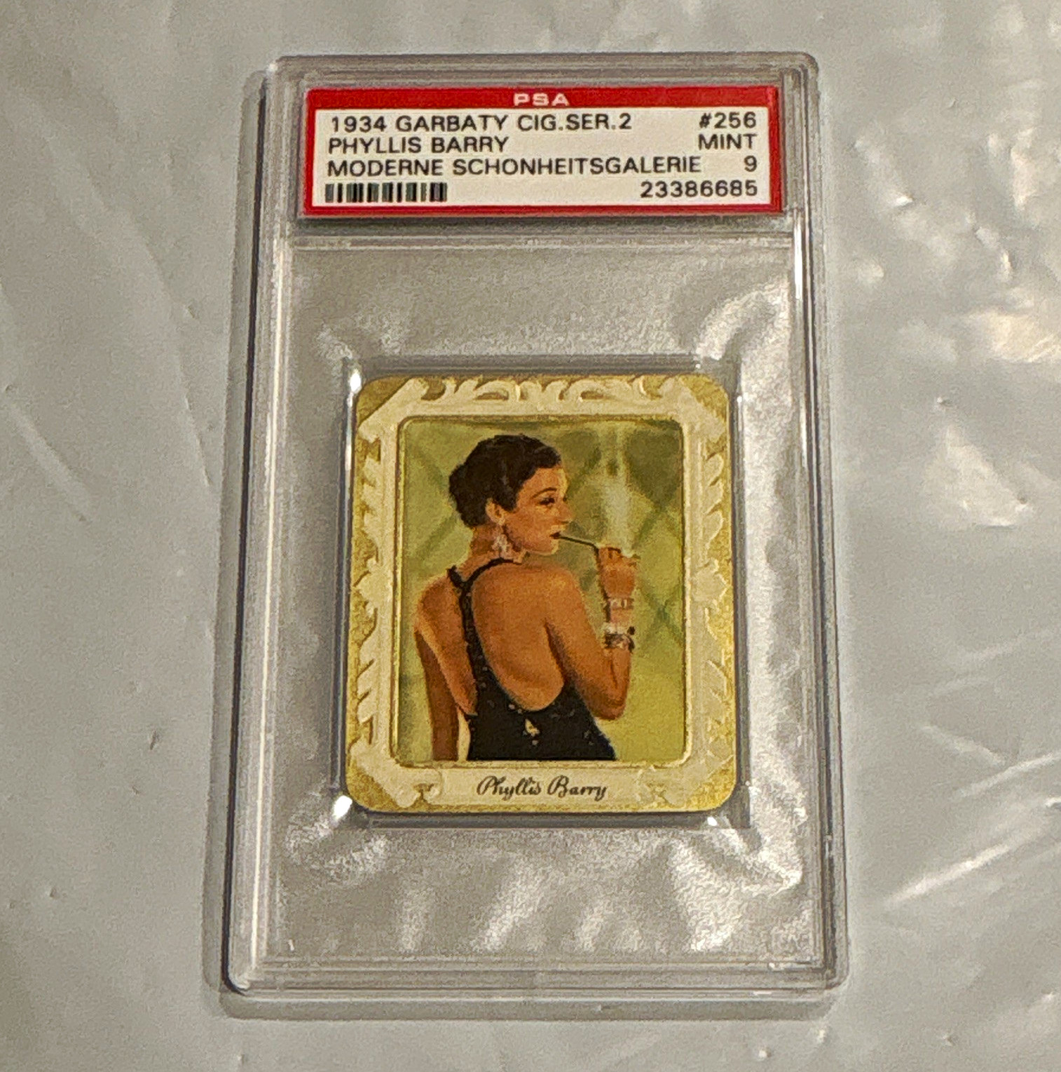 1934 Garbaty Cigarettes Series 2 #256 Phyllis Barry Tobacco Card PSA 9