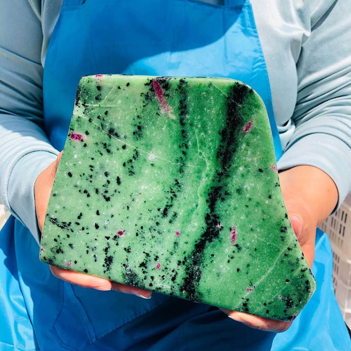 9.74LB Large Natural Ruby and emerald ore Quartz Crystal Healing Sample 5006