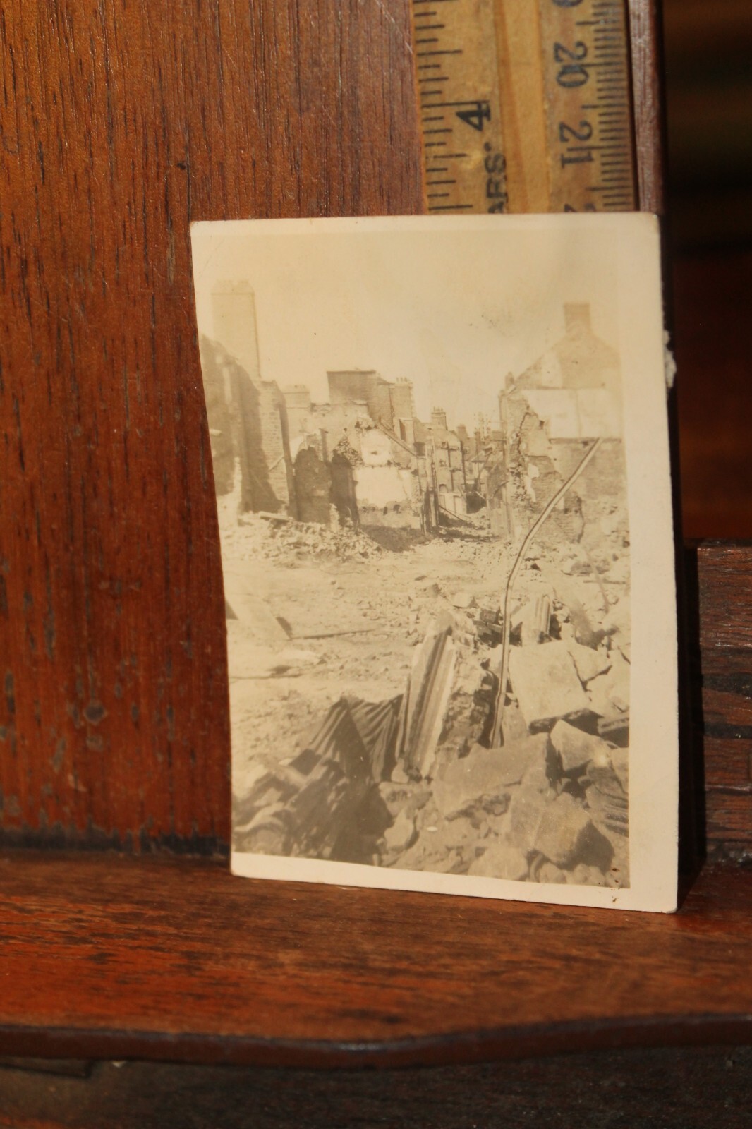 WWII Photo 985th Ordnance US Army Destroyed Buildings 1944 Saint-Lô France