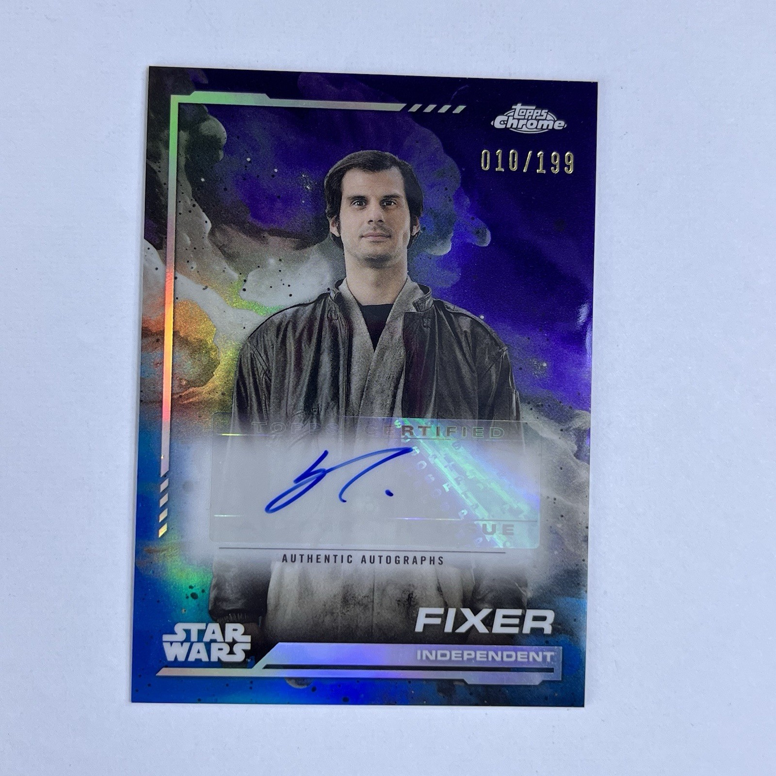 2024 Topps Chrome Star Wars Fixer / Skyler Bible Auto  Refractor 10/199