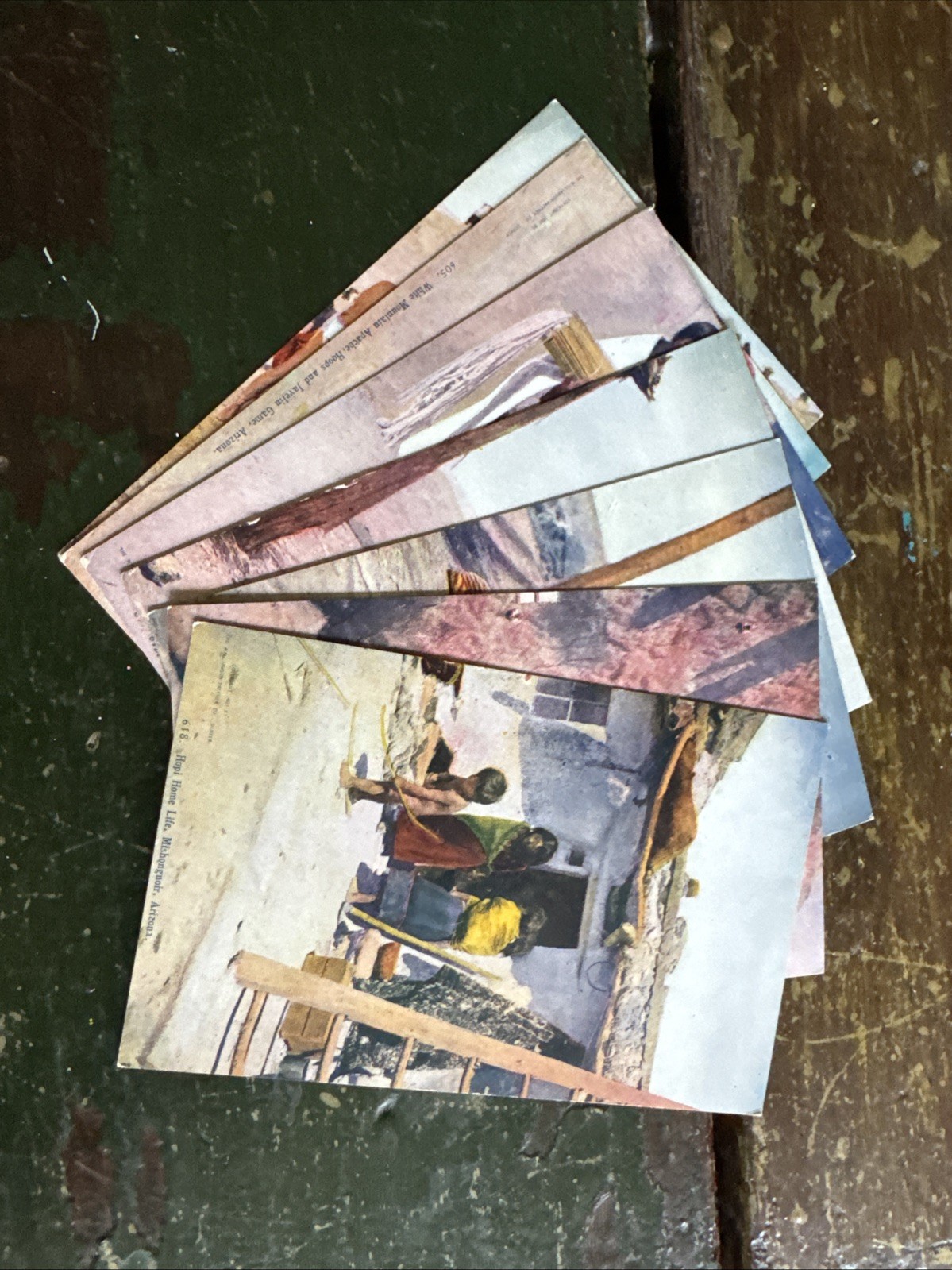 Antique Native American Themed Postcards Unused Hopi & Apache Lot of 7