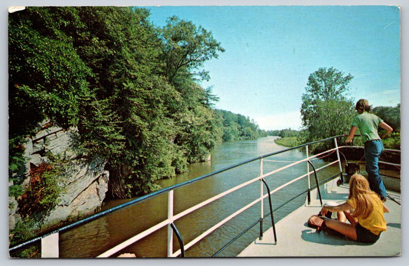 Vtg Connecticut River Valley Seldens Creek MV Dolly Madison Boat Tour Postcard