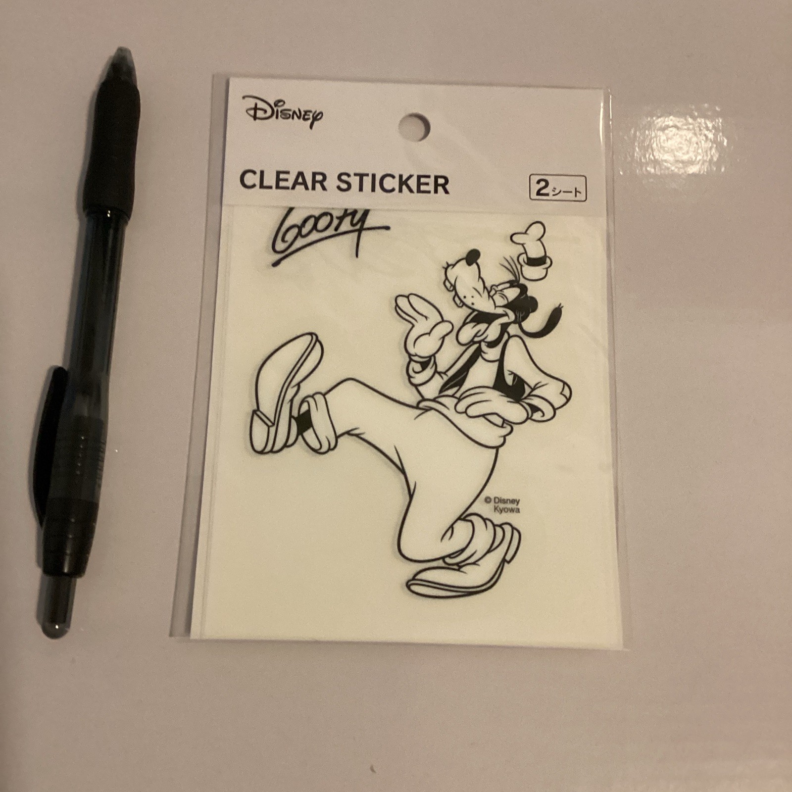 Disney Goofy Clear Sticker Two Sheets Japan