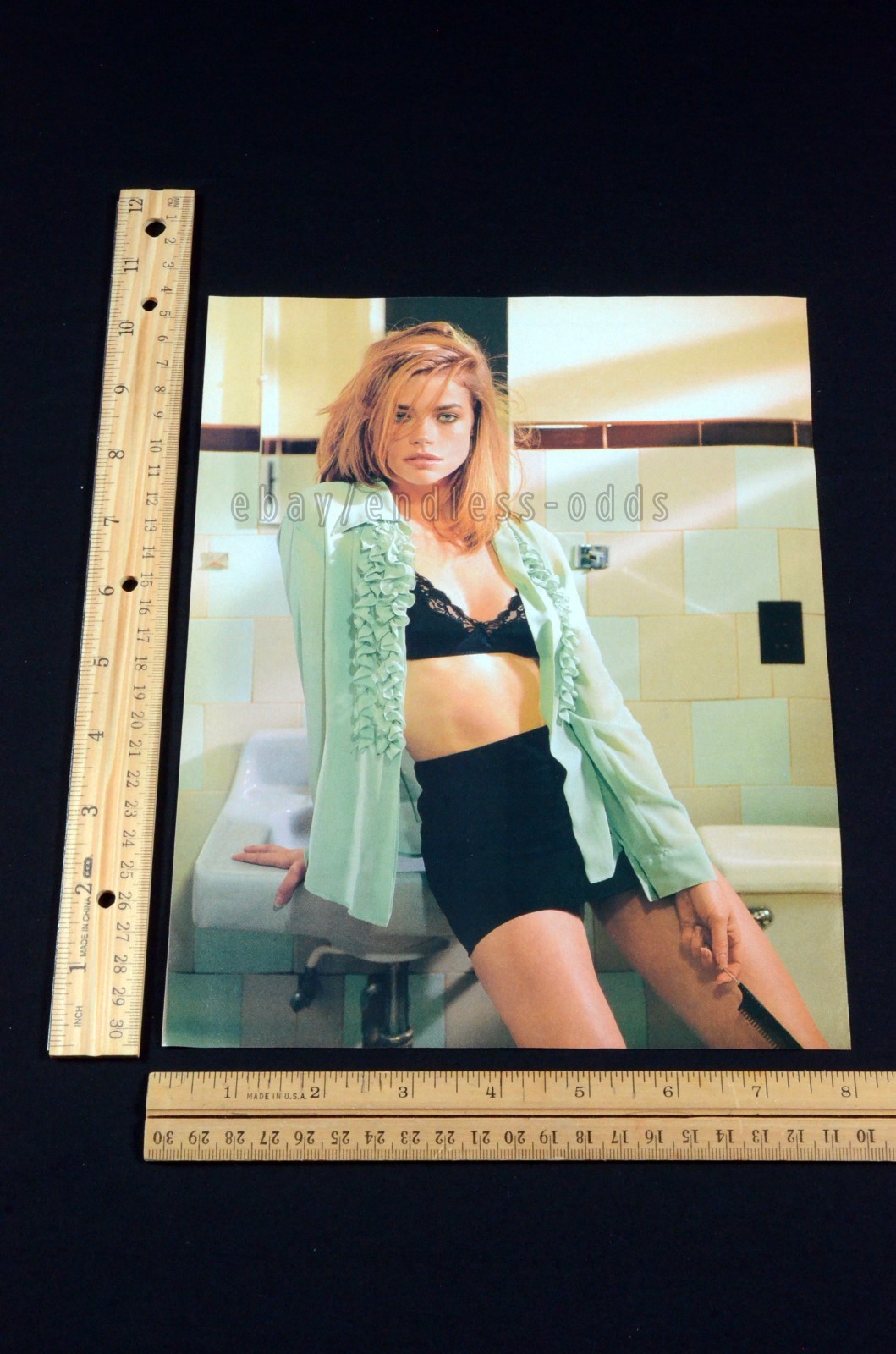 1998 Denise Richards Pinup Photo Magazine Page Print Ad Poster 90s 1990s