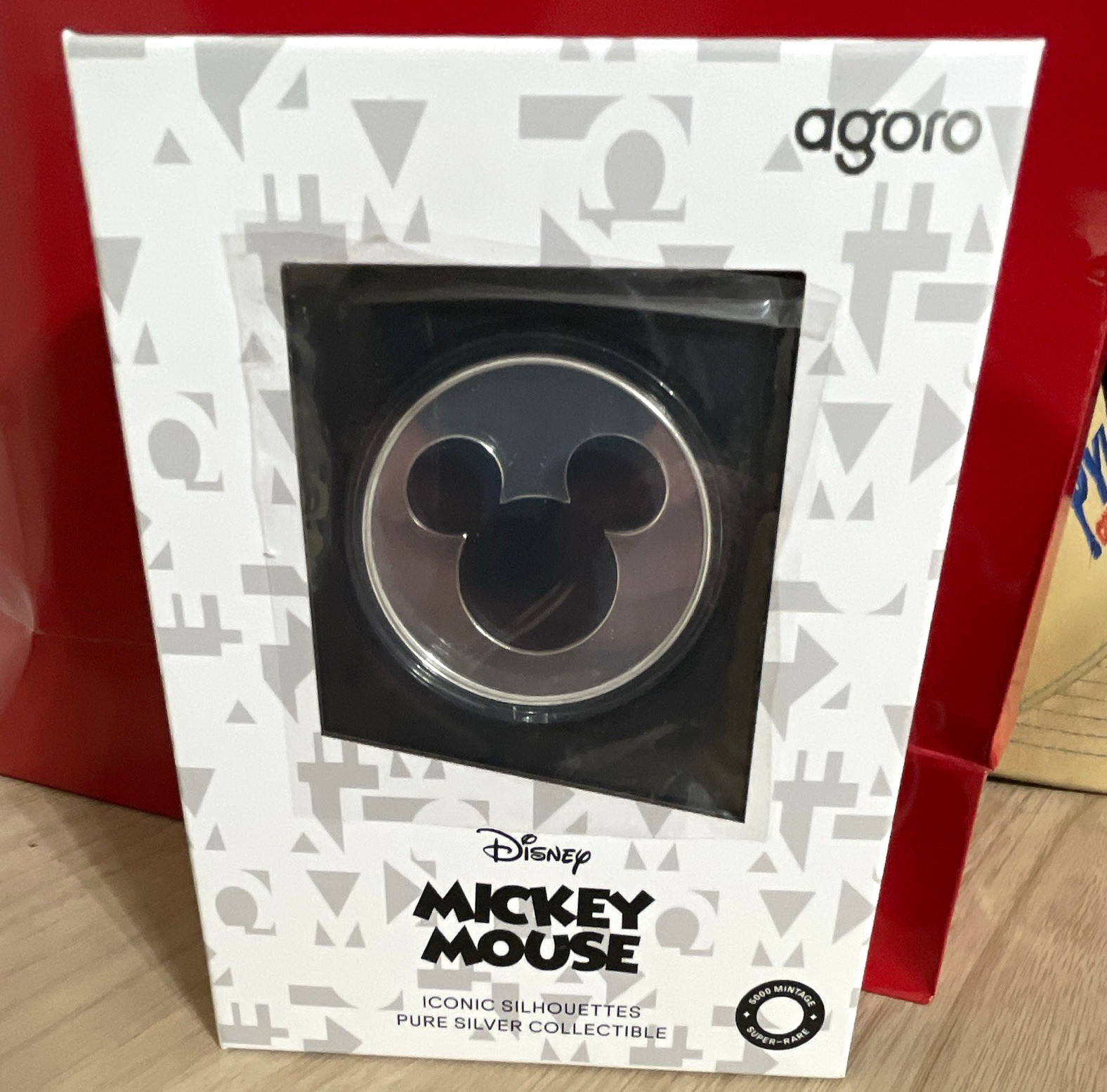 Agoro Disney Mickey Mouse Iconic Silhouettes Pure Silver Coin Collectible