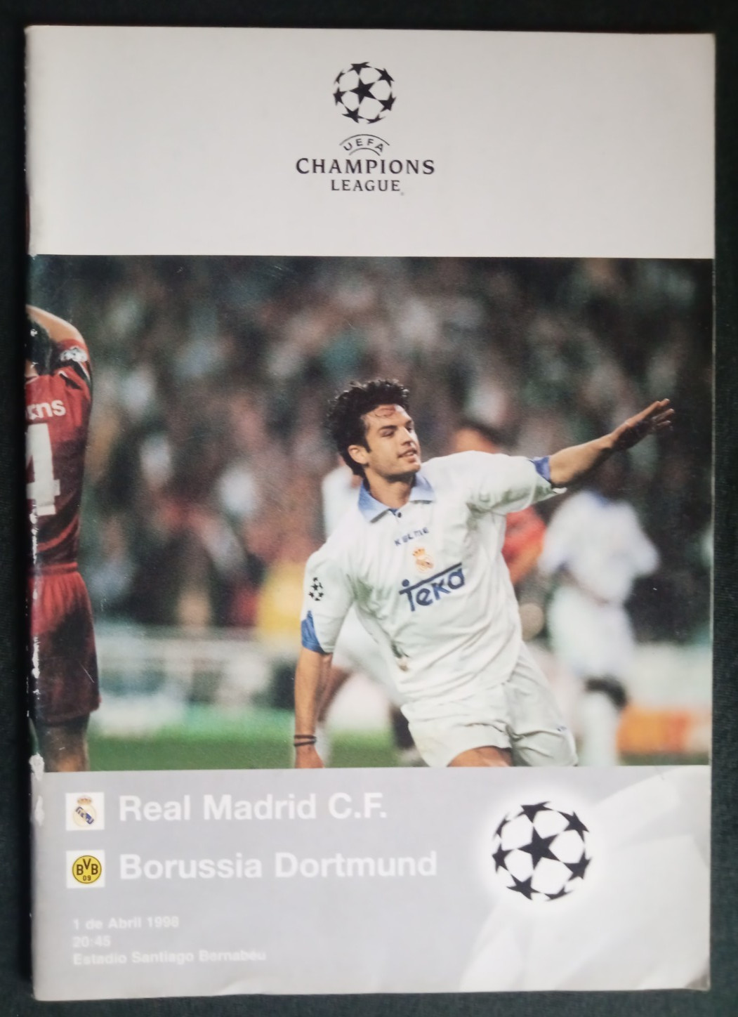 Genuine PRG Champions League 1997/98 REAL MADRID V BORUSSIA DORTMUND 1/2 FINAL