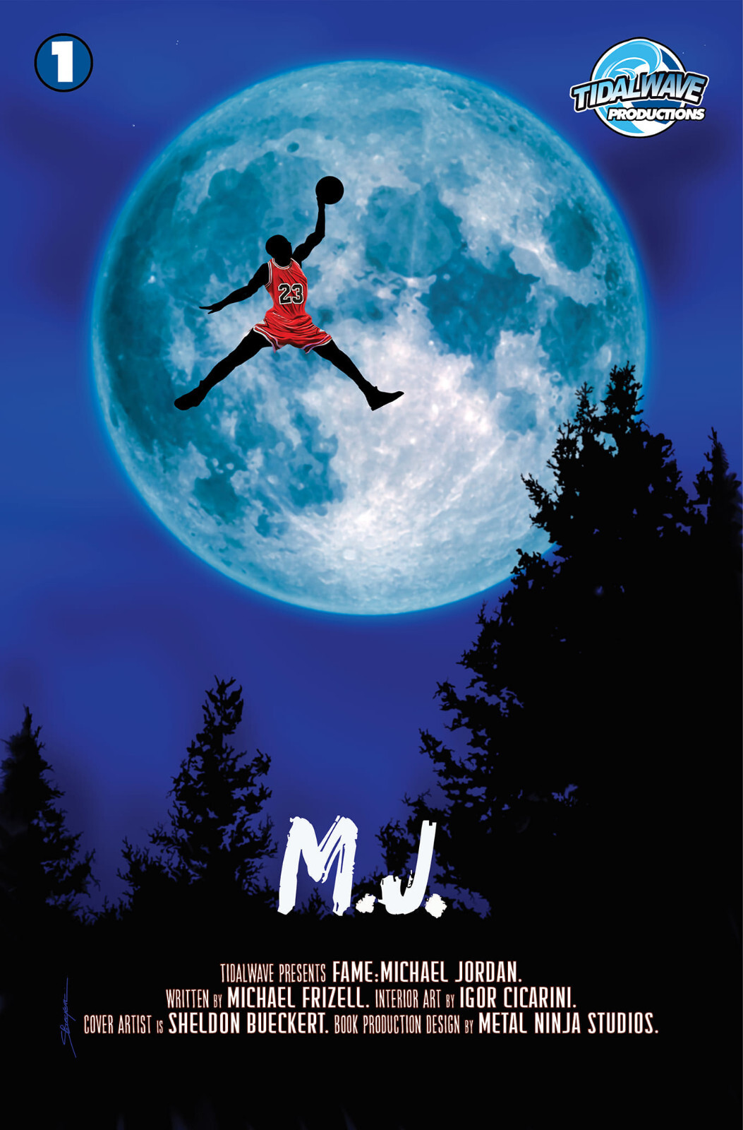 FAME: MICHAEL JORDAN #1 (SHELDON BUECKERT E.T. HOMAGE) COMIC BOOK ~ TIDAL WAVE