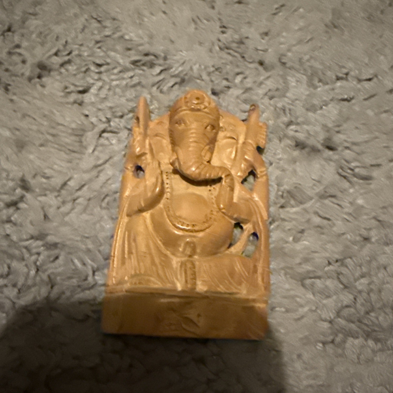 Hand Carved Statue of Ganesha Hindu God