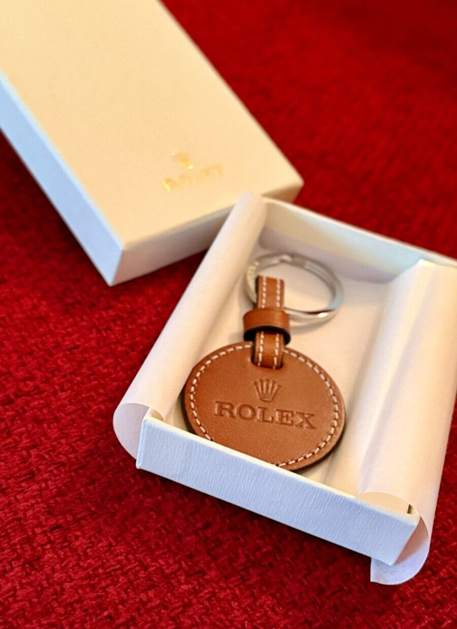 Rolex Signature Leather Brown Keyring/Keychain - New in Box, Luxury AD VIP Gift Rolex Signature Leather Brown Keyring/Keychain - New in Box, Luxury AD VIP Gift