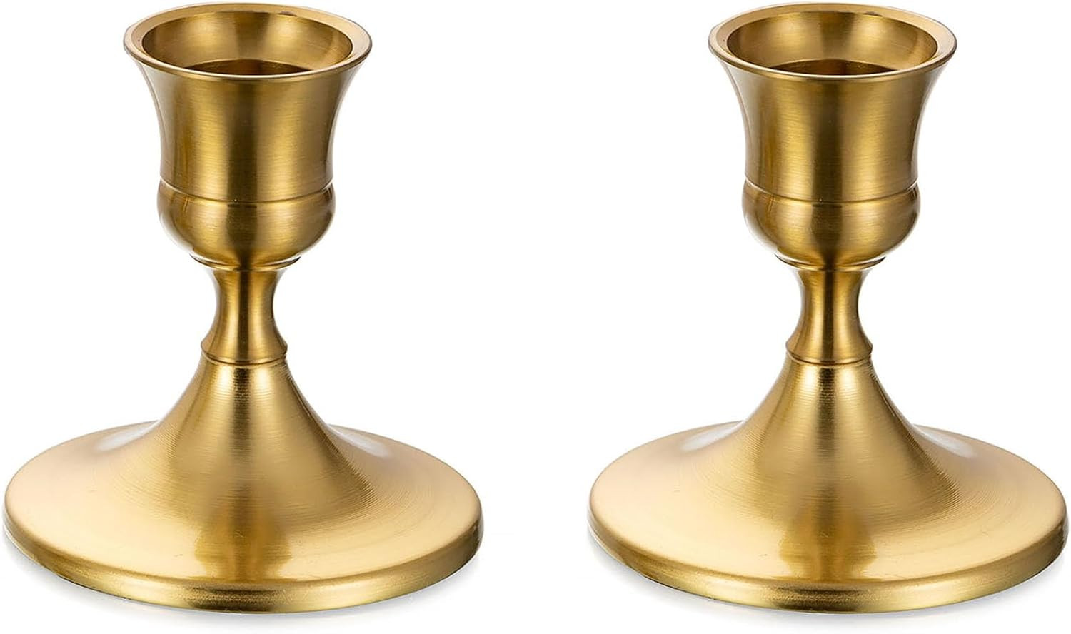 Gold Candlestick Candle Holders, Set of 2 Gold Candlestick Candle Holders, Set of 2