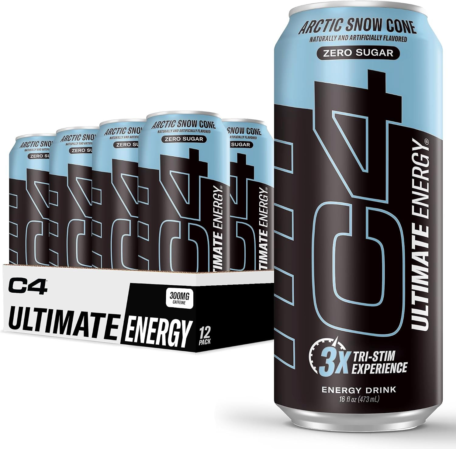 C4 Ultimate Sugar Free Energy 16 Fl Oz (Pack of 12), 16 12)