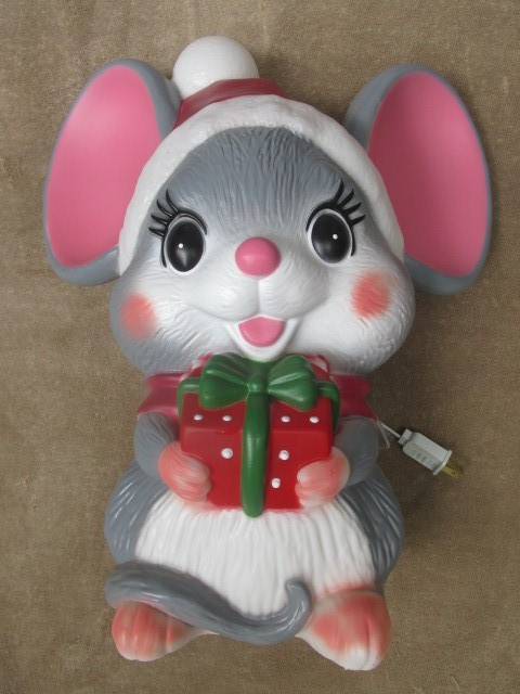 2026 Christmas Mouse Blow Mold - Holiday Living Line (Lowes) - New - 2 Light