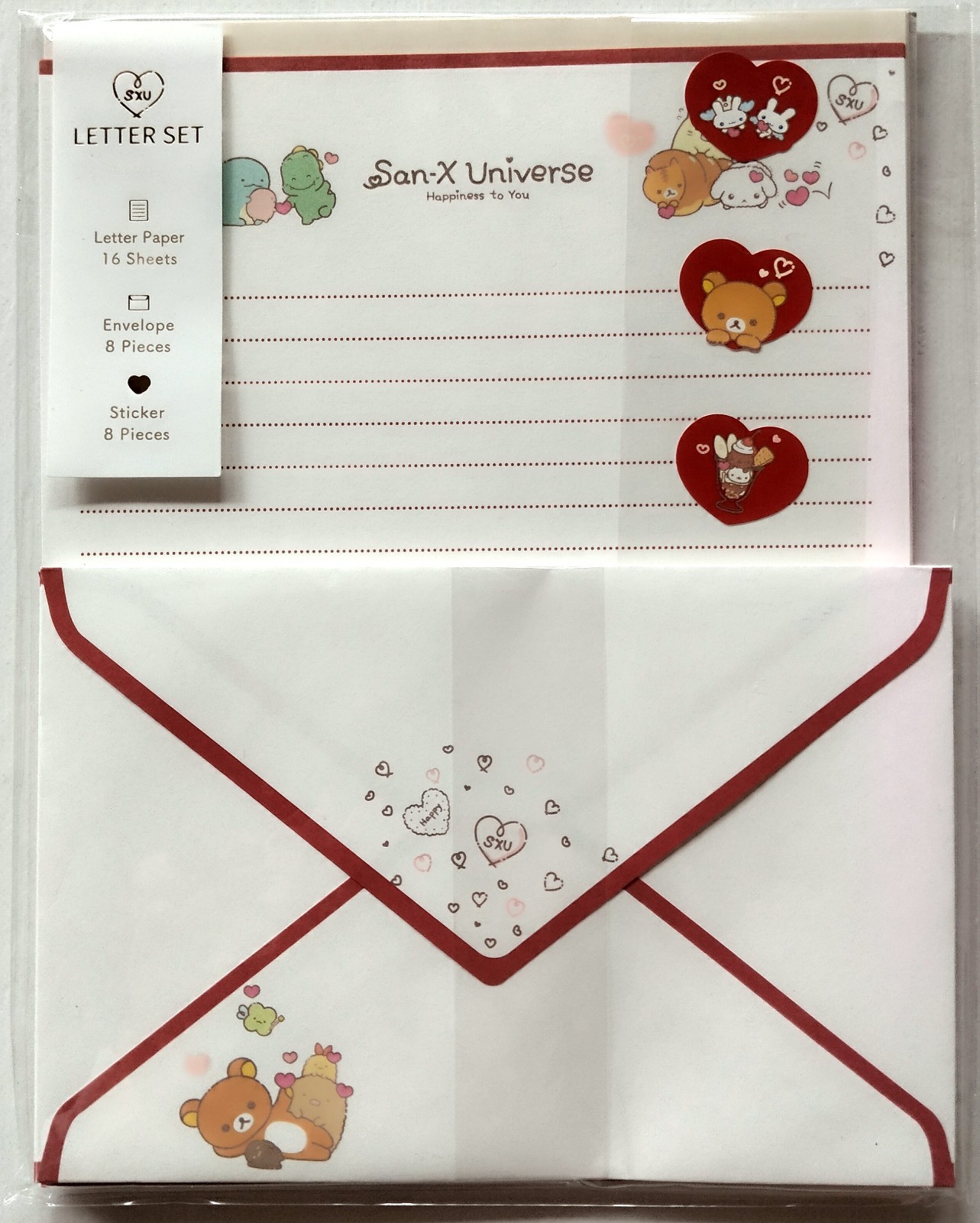 San-X Universe Character Letter 16 Envelope 8 SET Sumikko Rilakkuma MADE JAPAN