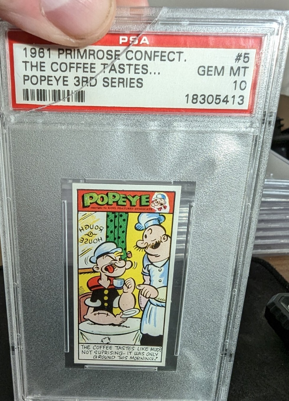 1961 Primrose Confectionary Popeye #5 This Coffee Tastes PSA 10 GEM MINT 3rd ser